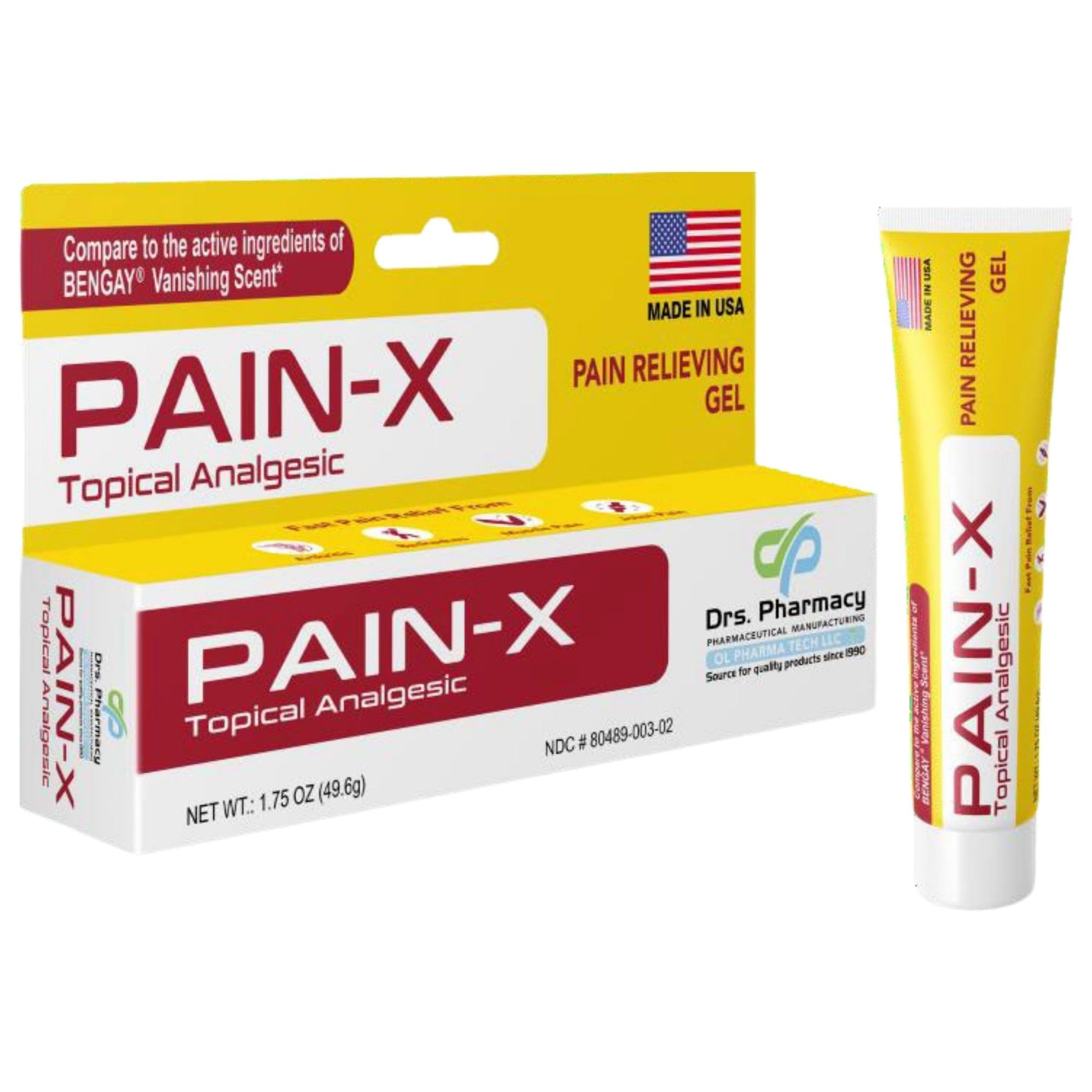 Drs. Pharmacy Pain-X Menthol Cream – Targeted Muscle & Joint Relief – 1.75 oz, Made in USA Drs. PharmacyAu supplements