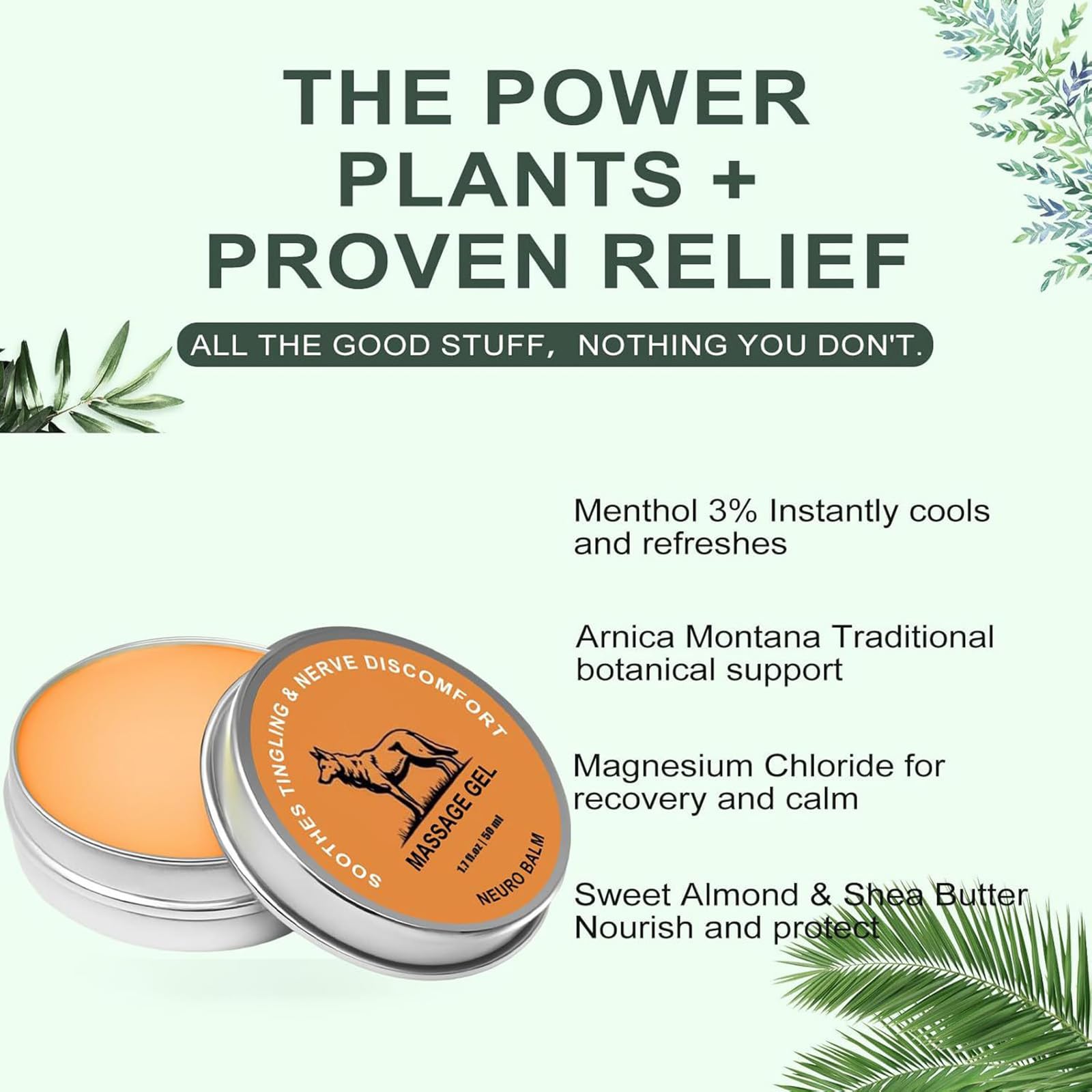 Neuro Balm, Joint & Muscle Soothing Cream, Natural Nerve & Joint Support Balm, Fast-Acting Herbal Formula for Tingling, Burning & Stiffness, Pain Relief, Daily Body Care (1Pcs) LunkunAu supplements