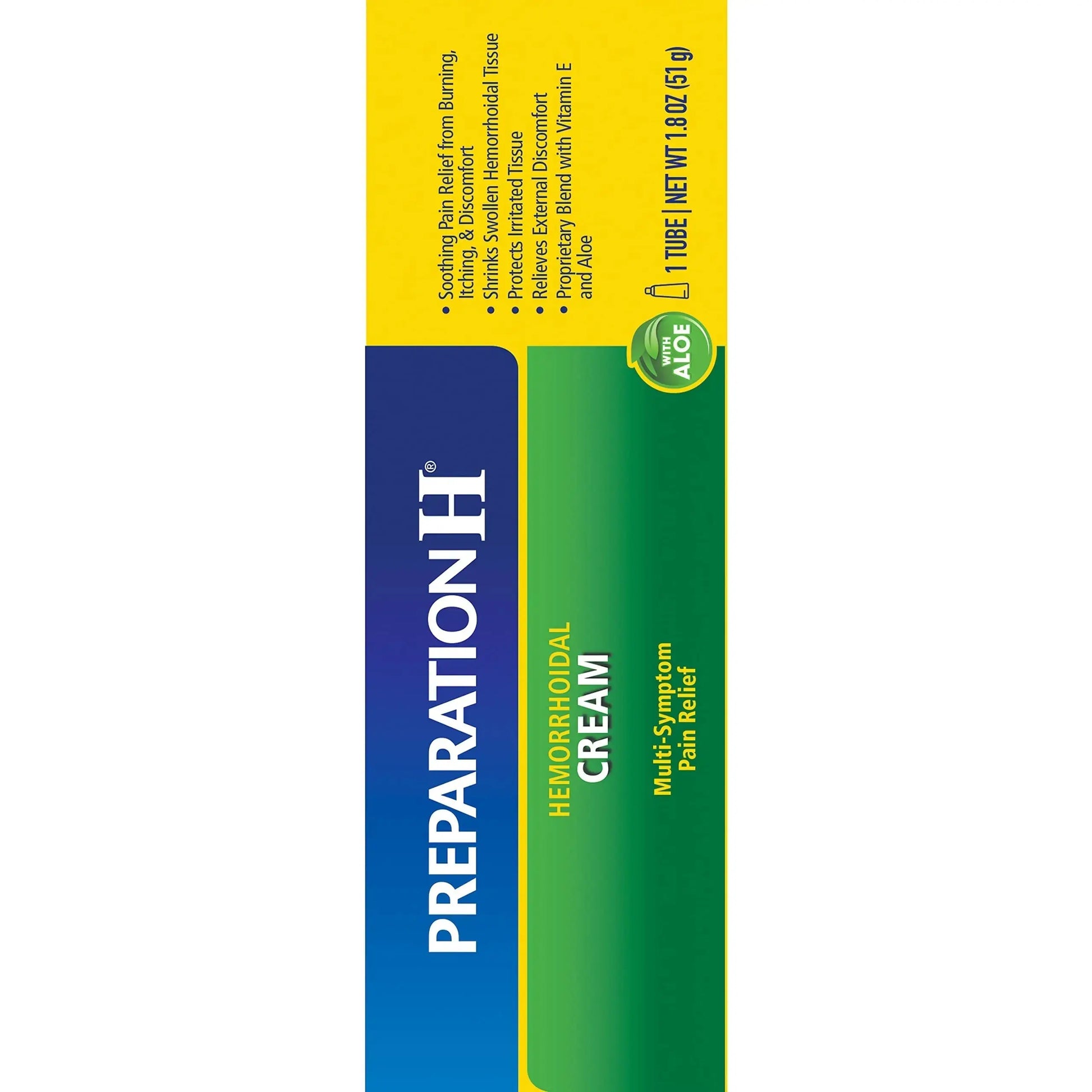 Preparation H Hemorrhoid Cream with Aloe for Multi-Symptom Relief - 1.8 Oz Tube Preparation HAu supplements