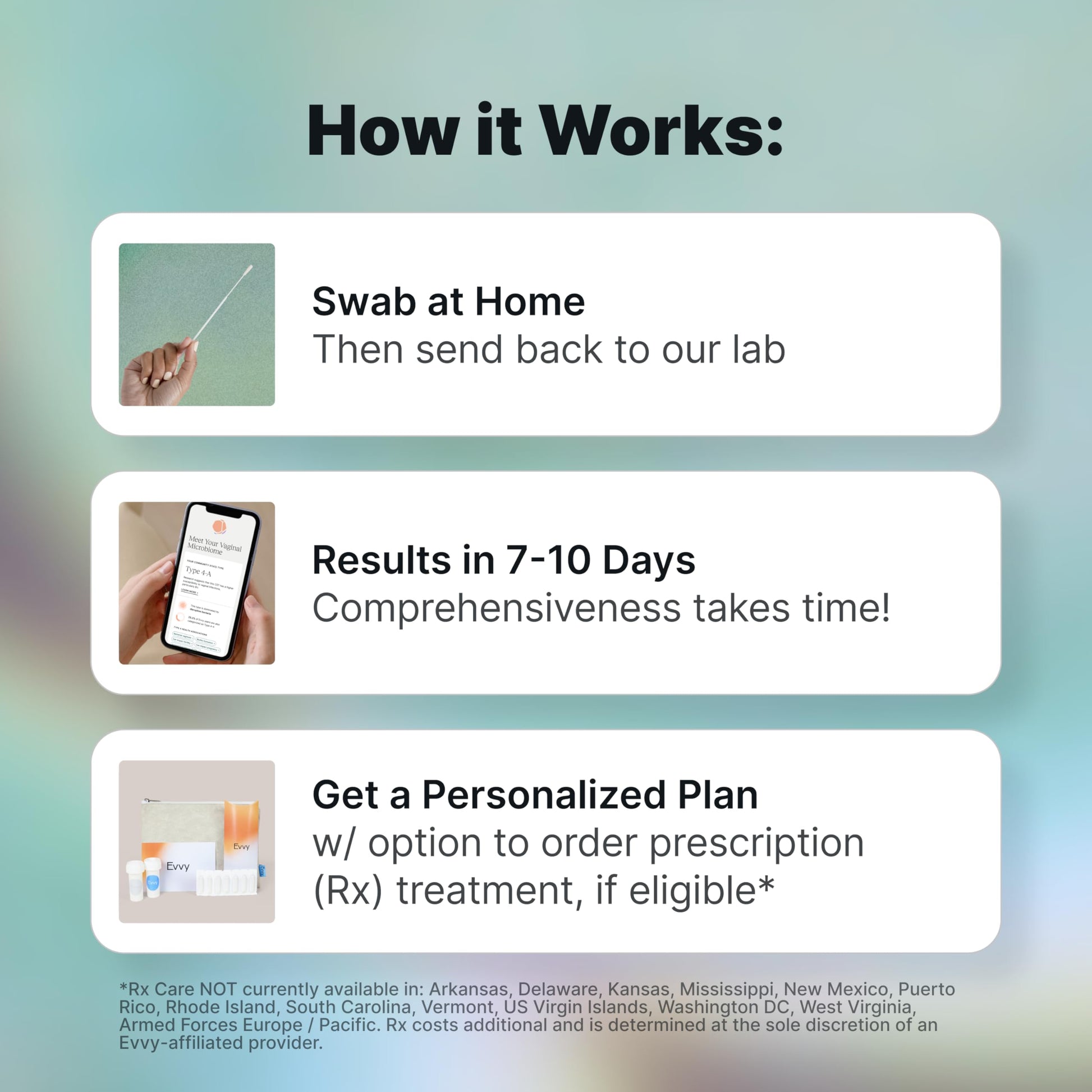 Evvy Vaginal Health Test | at-Home Microbiome Test for BV, Yeast Infection, Ureaplasma & More | Discreet Results in 7–10 Days | Clinician-Reviewed Report & Rx Options EvvyAu supplements