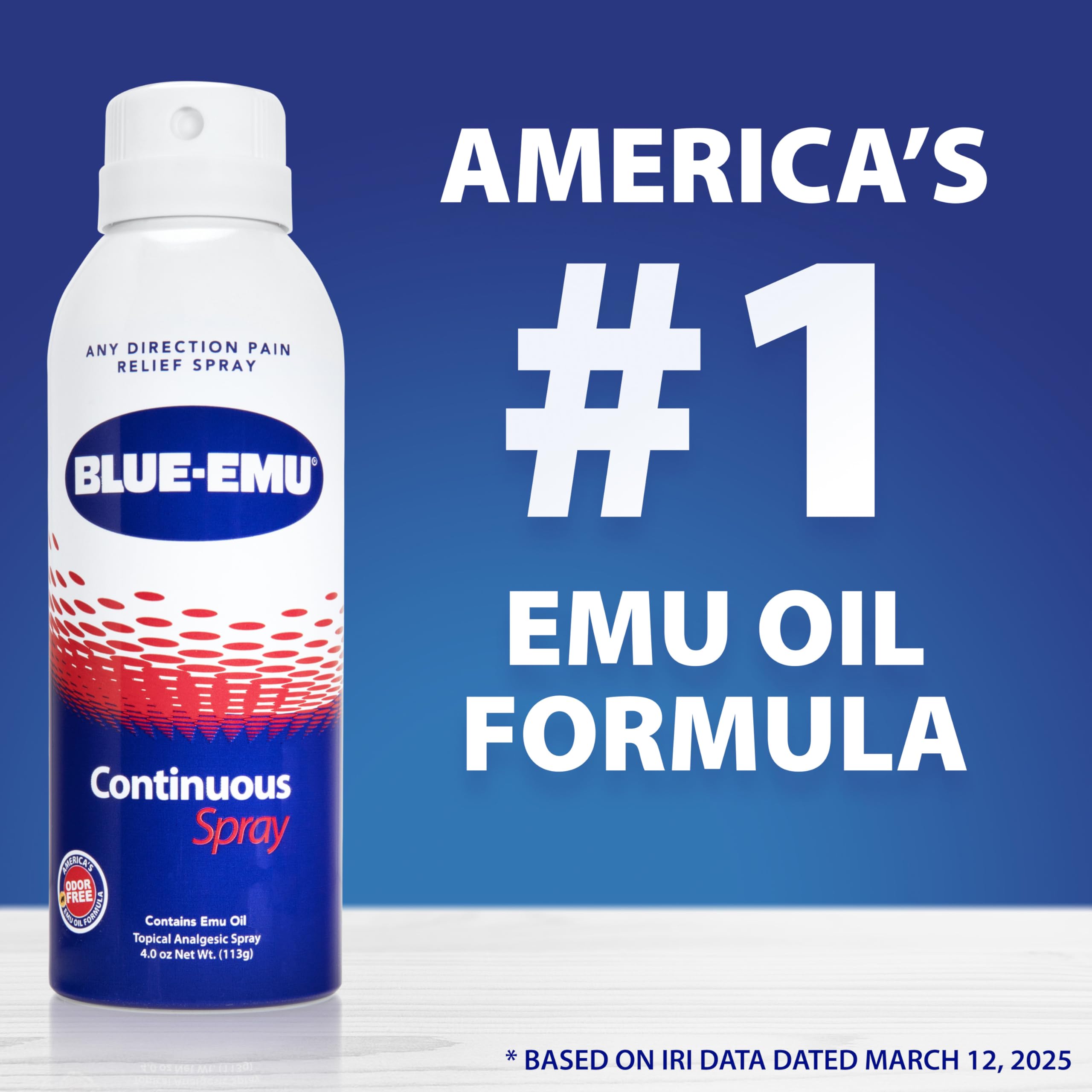 Blue-Emu Continuous Pain Relief Spray for Fast-Acting Joint & Muscle Relief, 4 Oz, 1 Pack BLUE-EMUAu supplements