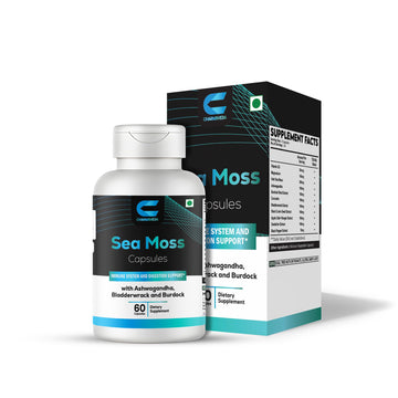 CHARMSVEDA Sea Moss Capsules with Ashwagandha, Bladderwrack & Burdock – Overall Wellness & Immune Support, Support Digestive & Gut Health* – 60 Vegan Capsules CHARMSVEDAAu supplements