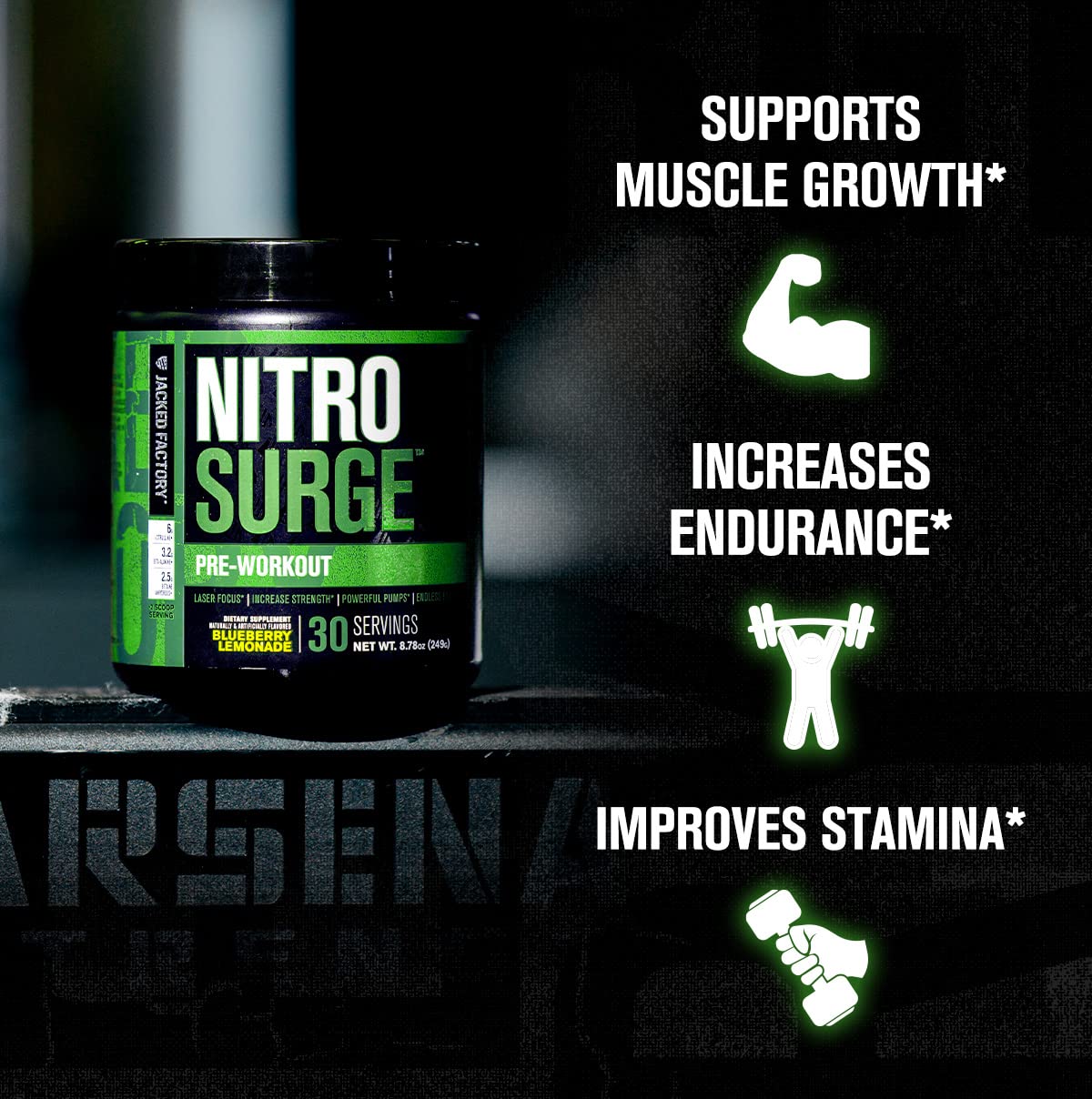 Jacked Factory Nitrosurge Pre-Workout in Cotton Candy & Build XT Muscle Building Bundle Jacked FactoryAu supplements