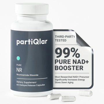 partiQlar Nicotinamide Riboside (NR) 500mg – NR Supplement for Cellular Health, Anti-Aging, Energy & Metabolism Support – 2-Month Supply (60 Capsules) partiQlarAu supplements