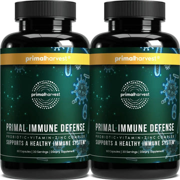 Primal Harvest Primal Immune Defense: 10-in-1 Immune Support with Probiotics, Zinc, Vitamins C, B6, D3 & K2 Primal HarvestAu supplements