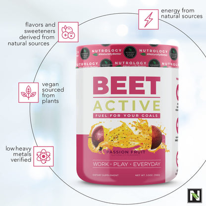 Nutrology Beet Active, Natural Pre-Workout Powder, Supports Energy, Endurance & Nitric NutrologyUS supplements