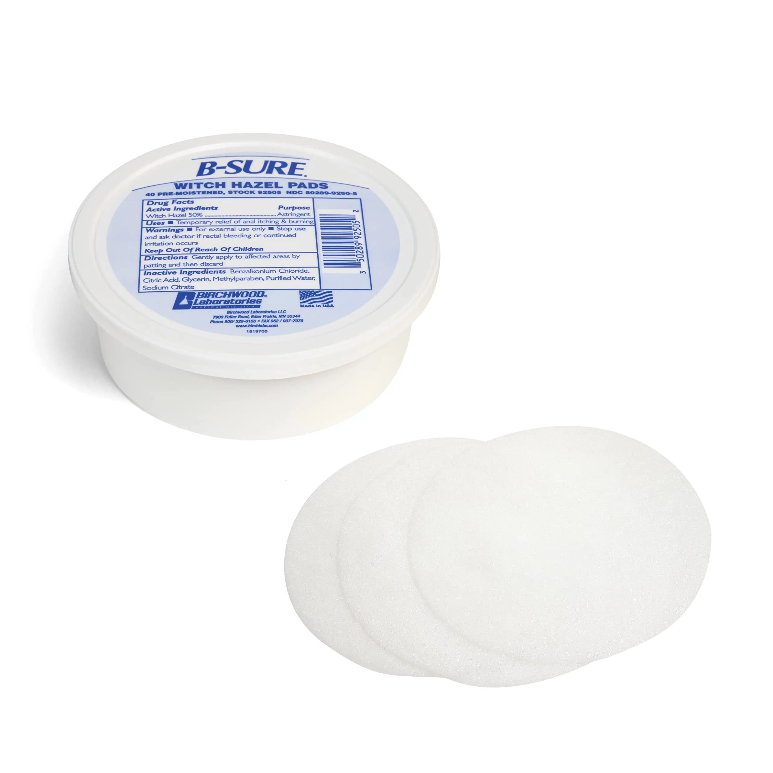 B-Sure Pre-Moistened Witch Hazel Pads, 40 Count B-SureAu supplements