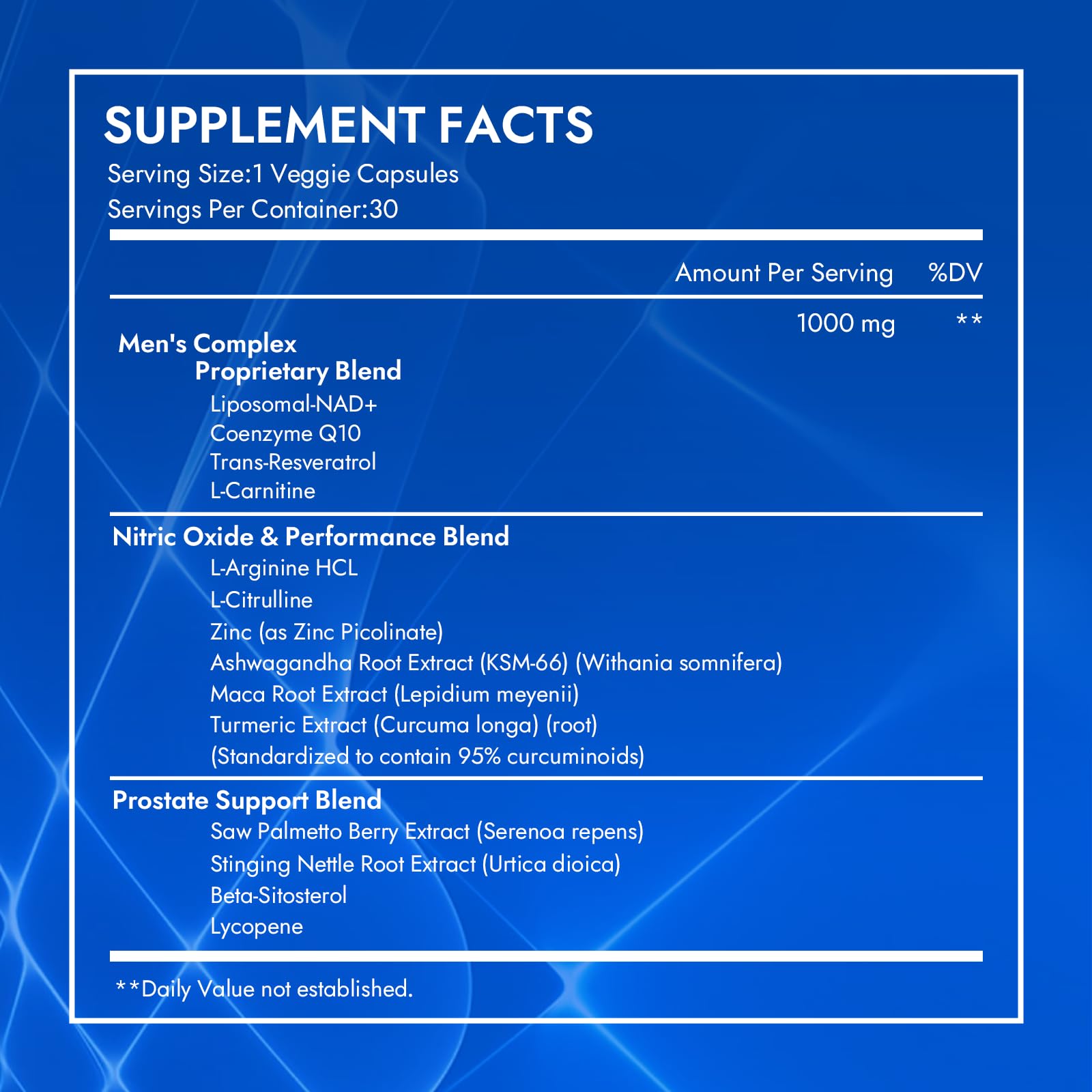 Aureph Vantique Men's NAD+ Supplement with Resveratrol, CoQ10, L-Citrulline & Lycopene - Nitric Oxide Support, Prostate Care, Anti-Aging, Stamina & Cellular Energy Boost 60 Capsules AurephAu supplements
