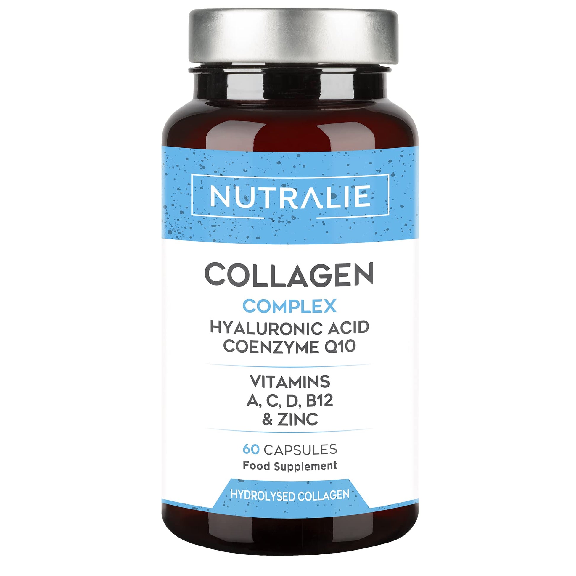 Collagen + Hyaluronic Acid + Q10 Hydrolysed Collagen Women Men + Vitamins A C D B12 Zinc NUTRALIEAu supplements
