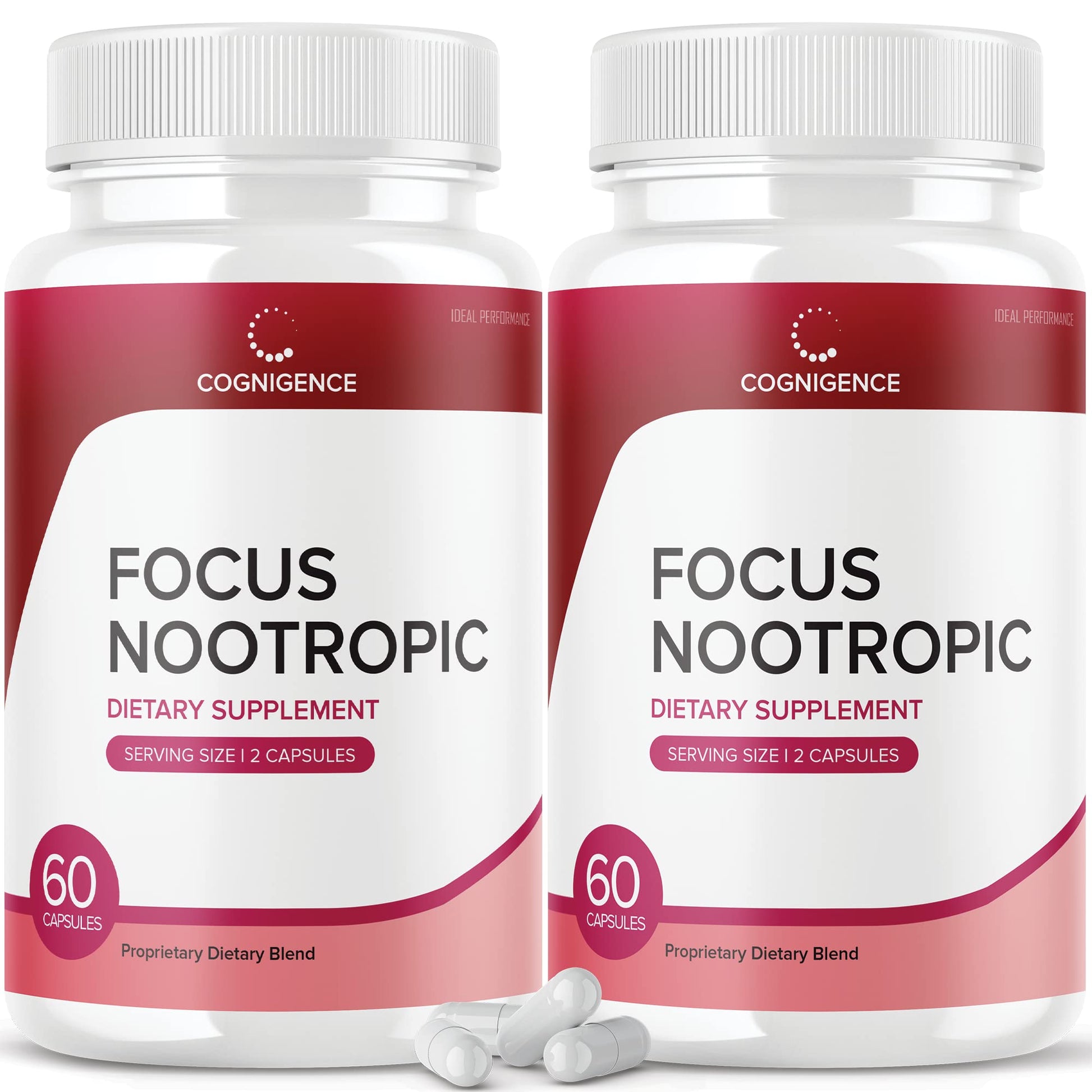 IDEAL PERFORMANCE (2 Pack) Cognigence Focus Nootropic Memory Booster Supplement Pills (120 Capsules) IDEAL PERFORMANCEAu supplements