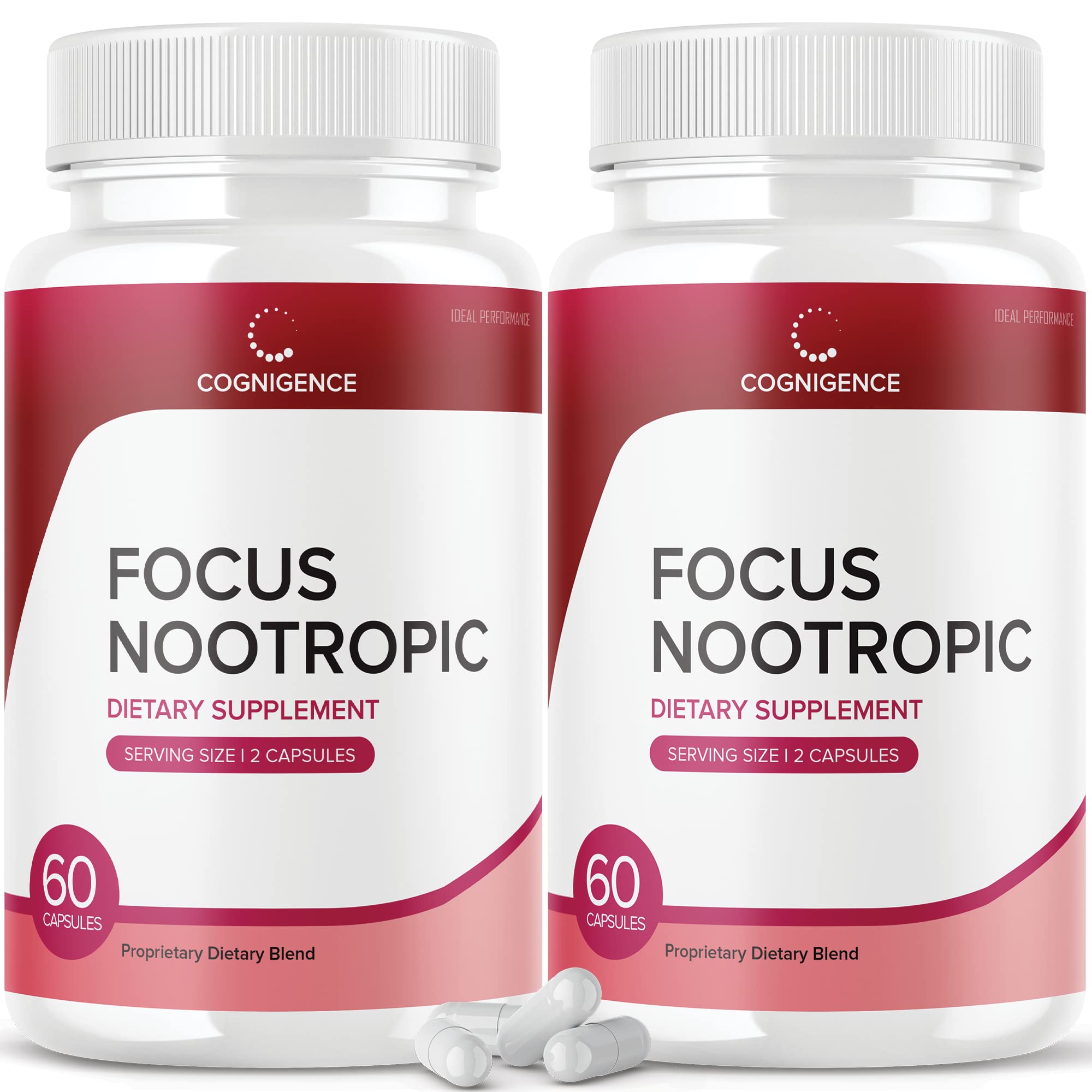 IDEAL PERFORMANCE (2 Pack) Cognigence Focus Nootropic Memory Booster Supplement Pills (120 Capsules) IDEAL PERFORMANCEAu supplements