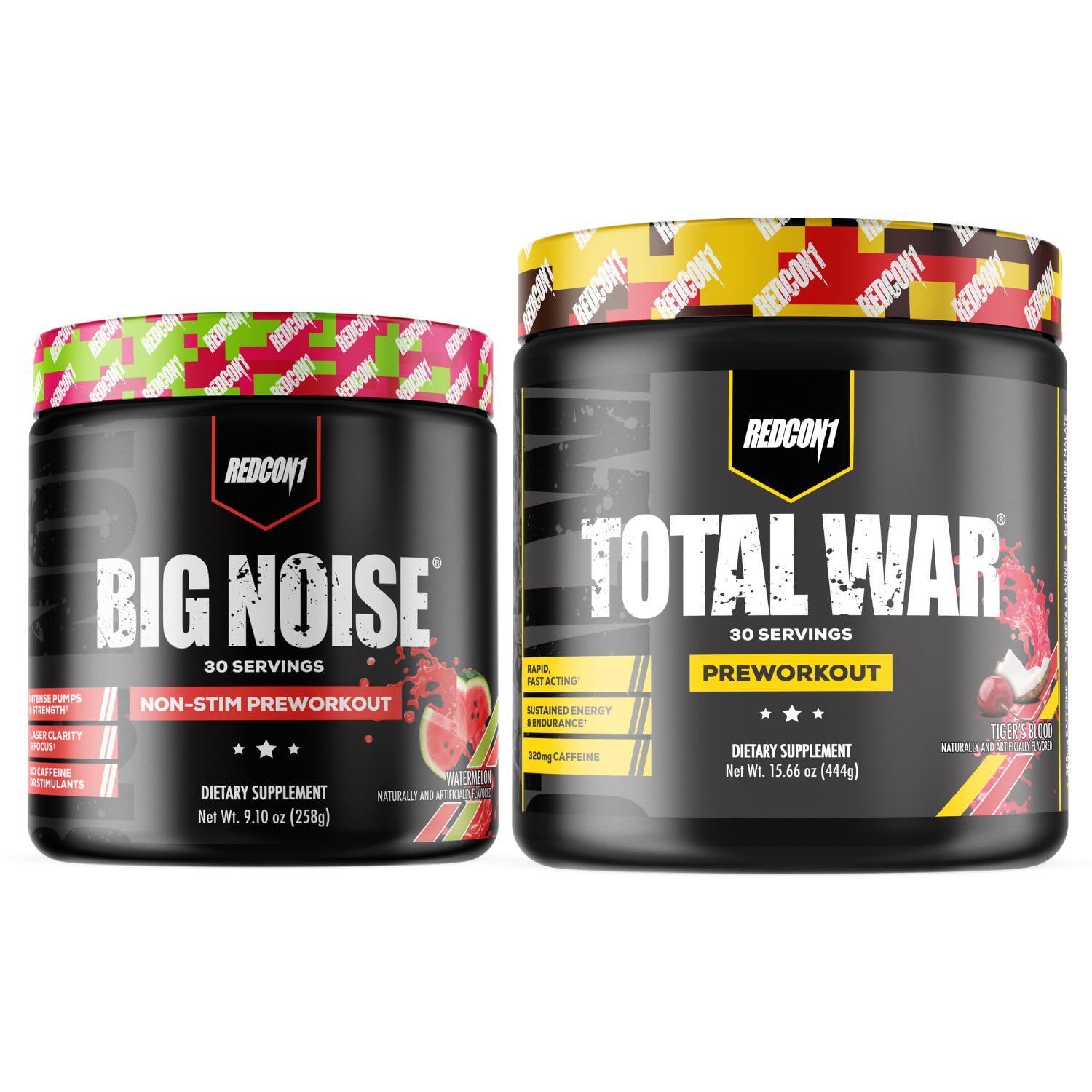 REDCON1 Total War Preworkout (Tiger's Blood) & Big Noise Non-Stim Preworkout Powder REDCON1Au supplements
