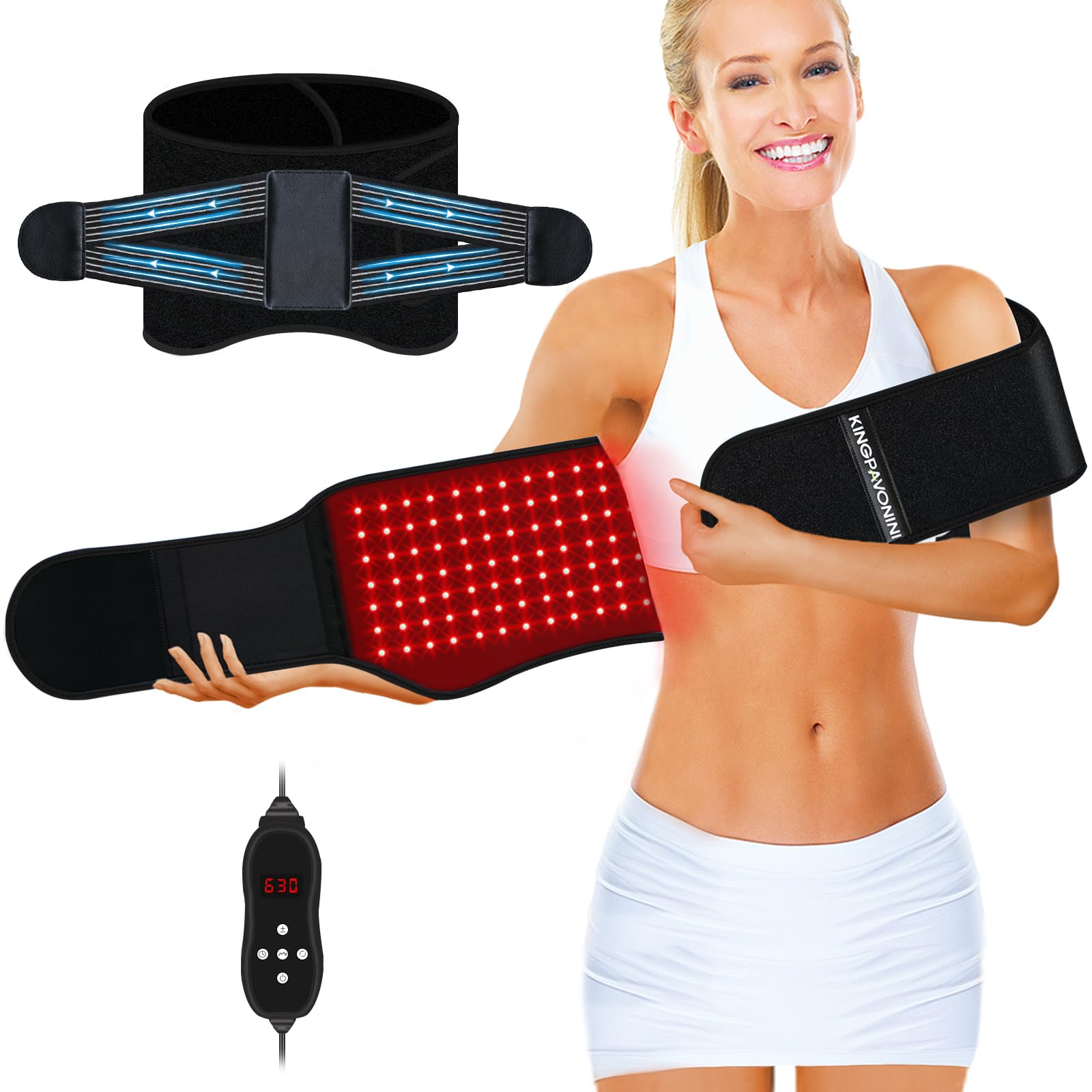 Red Light Therapy Belt, Infrared Light Therapy Device with Partition Control and Remote Control KingPavoniniAu supplements