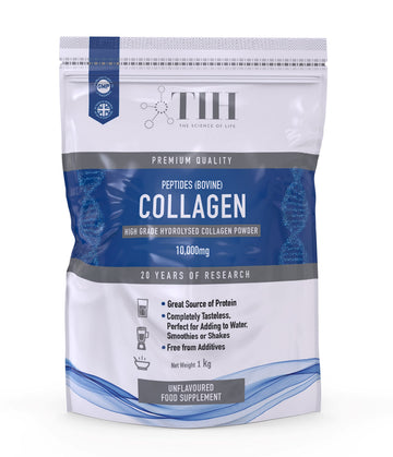 Hydrolysed Collagen Powder (Bovine) - High Protein Grass Fed Unflavoured Peptides The Intelligent HealthUS supplements