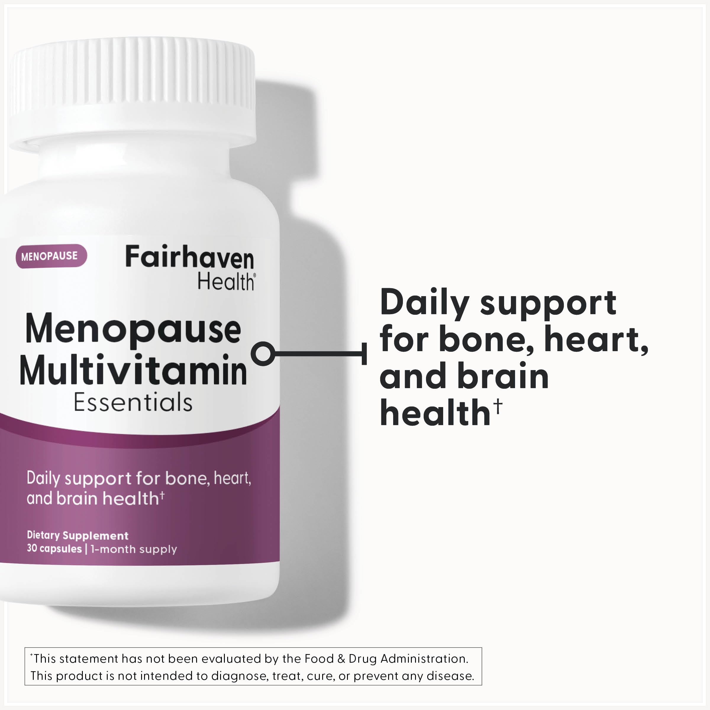 Fairhaven Health Menopause Multivitamin Essentials | Hormone Free Menopause Supplements for Women | Methylated Multivitamin for Women 50 and Over | Non-GMO | Perimenopause Supplements | 30 Capsules Fairhaven HealthAu supplements