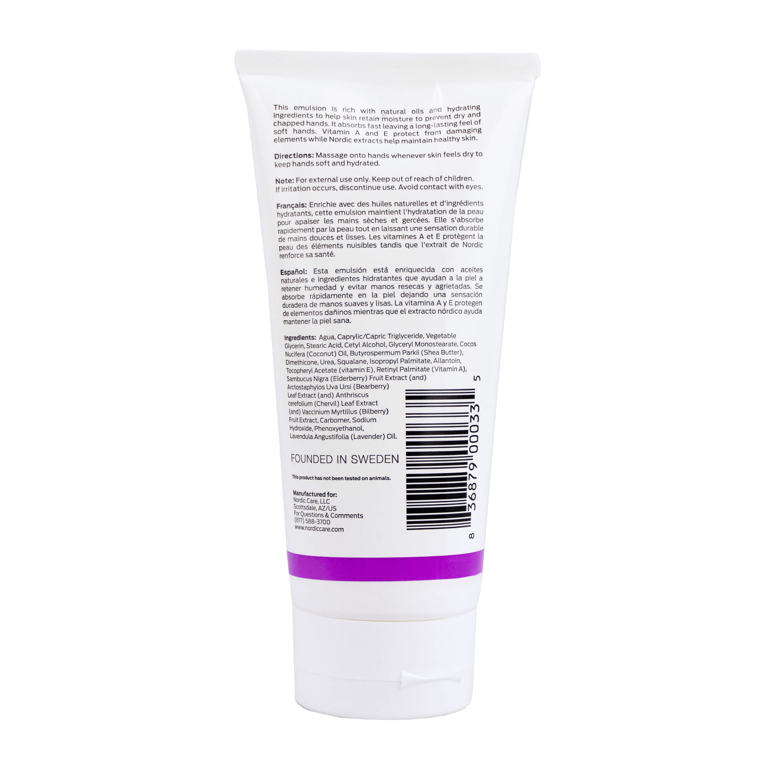 Nordic Care Hand Cream, 6 oz. | Shea Butter Hand Lotion for Dry Hands and Cracked Skin | Paraben & Lanolin-free | Essential Oils, Vitamin A & E, Squalane & Lavender Nordic CareAu supplements