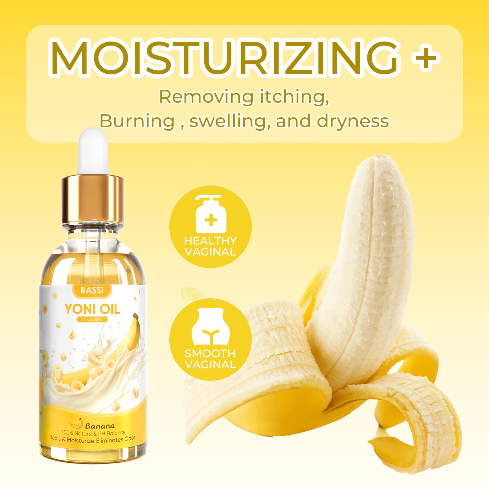 2PCS Yoni Oil Organic Feminine Oil Vaginal Moisturizer - Ph Balance for Women - Feminine Deodorant BASSIAu supplements