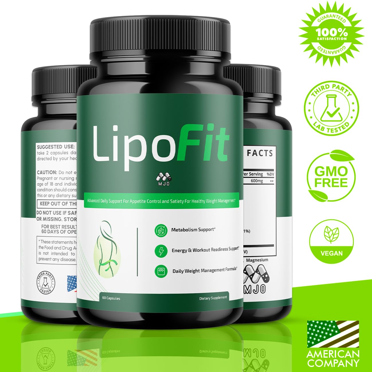 (5 Pack) Lipo Fit Capsules, Official Lipo Fit Pills with All Natural Ingredients, Advanced Overall Health & Wellness Vitamin Supplement Formula for Maximum Strength Multivitamin Support (300 Capsules) MJOAu supplements