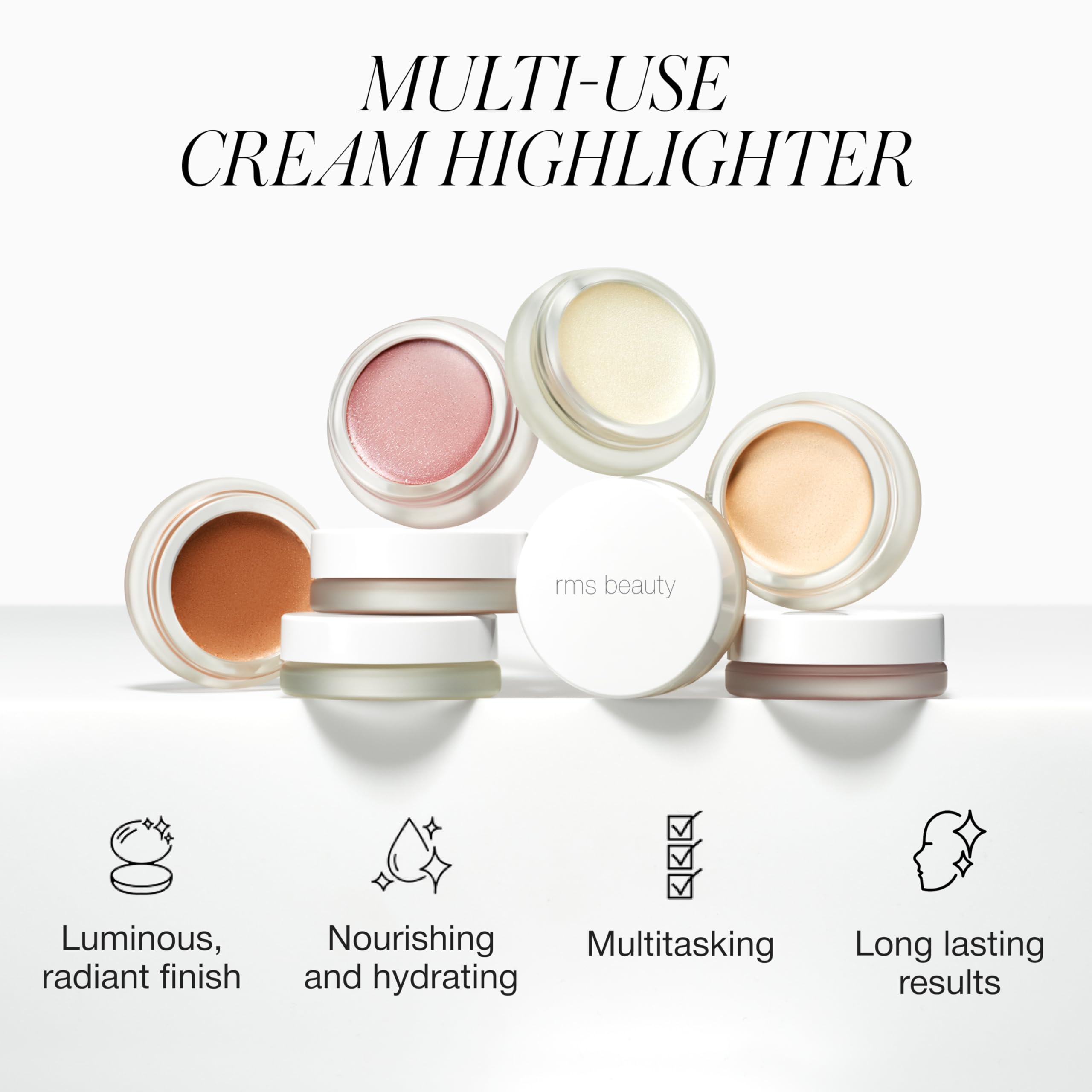 RMS Beauty Luminizer - Cream Highlighter Makeup, Luminous Dewy Makeup Highlighter Eyeshadow, Body Shimmer, Face Highlighters & Luminizers, Glow Makeup RMS BeautyAu supplements