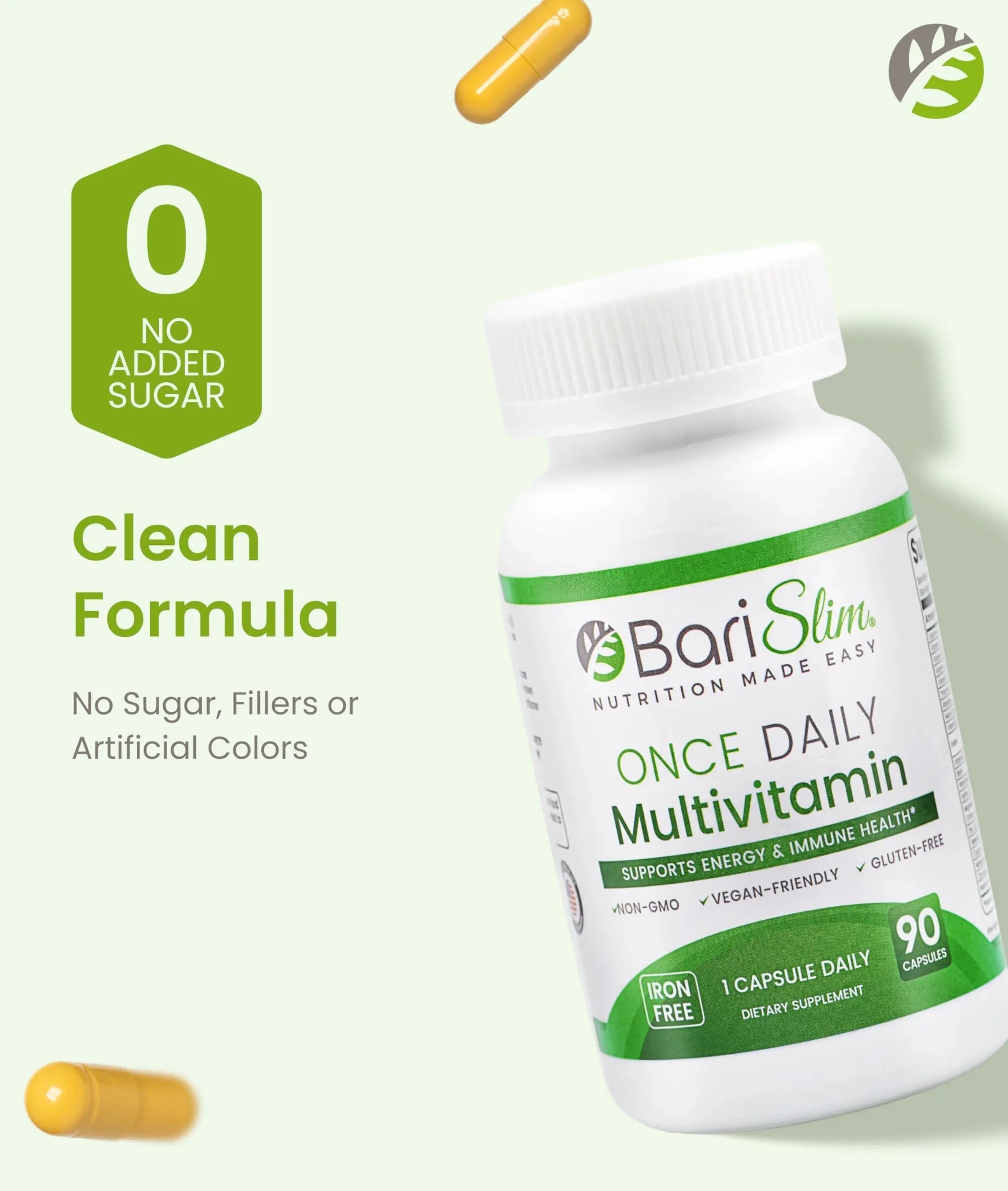 BariSlim Once Daily Bariatric Multivitamin Capsule - Iron-Free Formula - Bariatric Vitamin and Supplement for Post Surgery BariSlimAu supplements