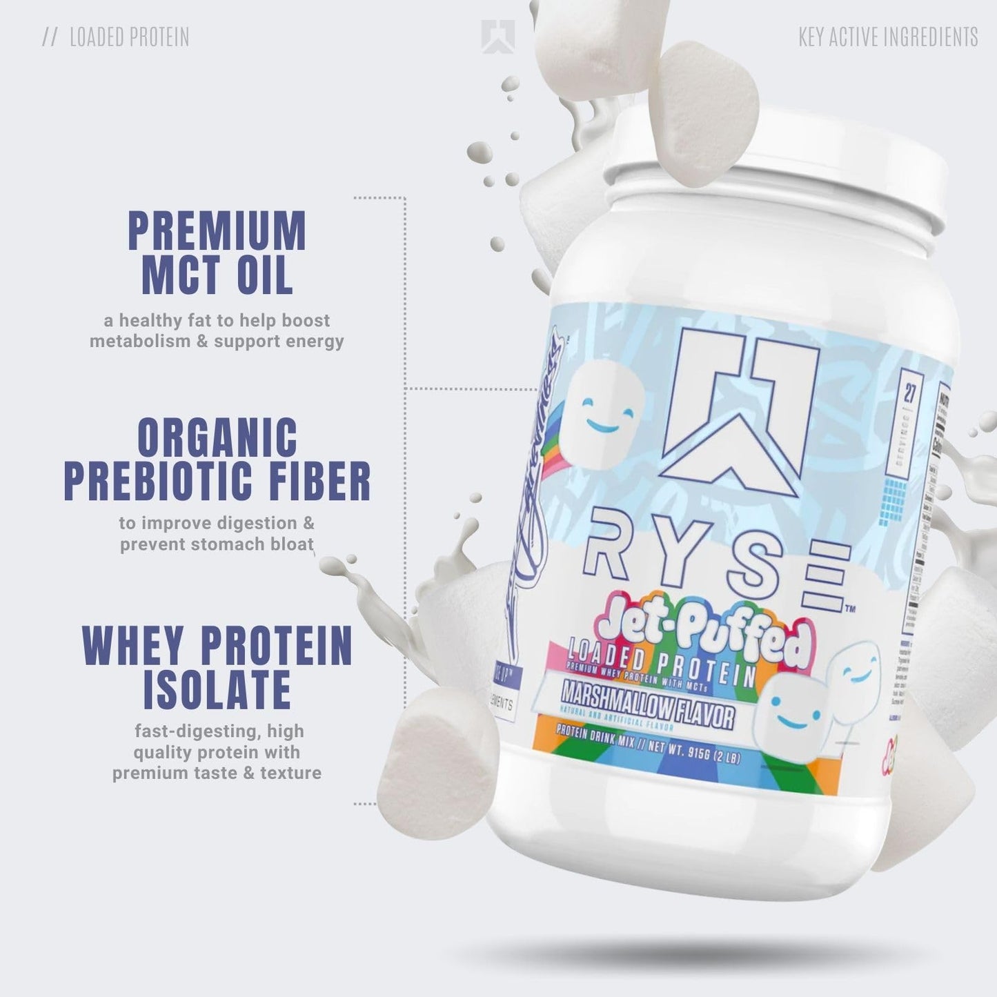 RYSE Up Supplements Loaded Protein Powder | 25g Whey Protein Isolate & Concentrate RYSE Up SupplementsUS supplements