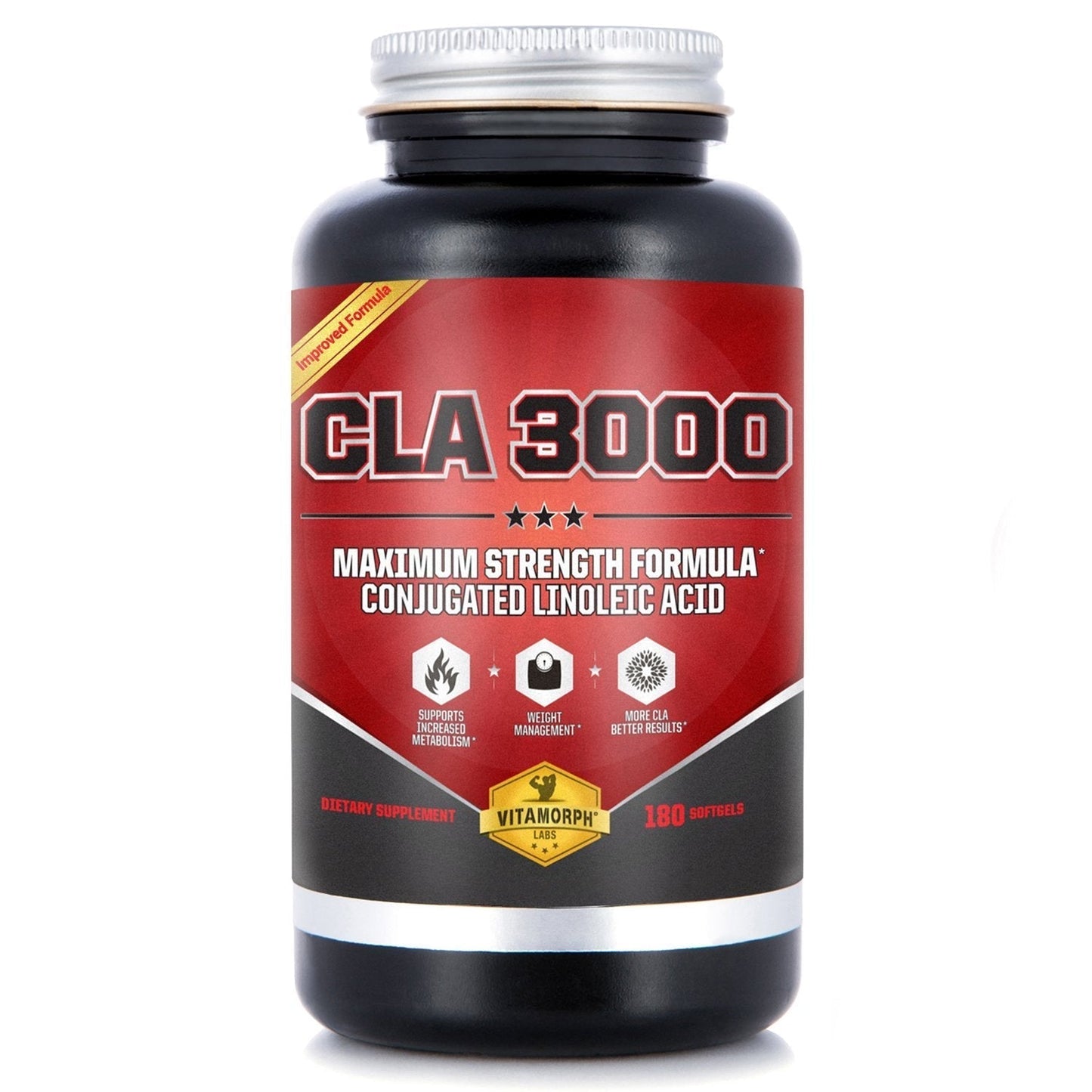 Vitamorph Labs CLA 3000 - CLA Safflower Oil for Metabolism and Weight Loss Management VitamorphUS supplements