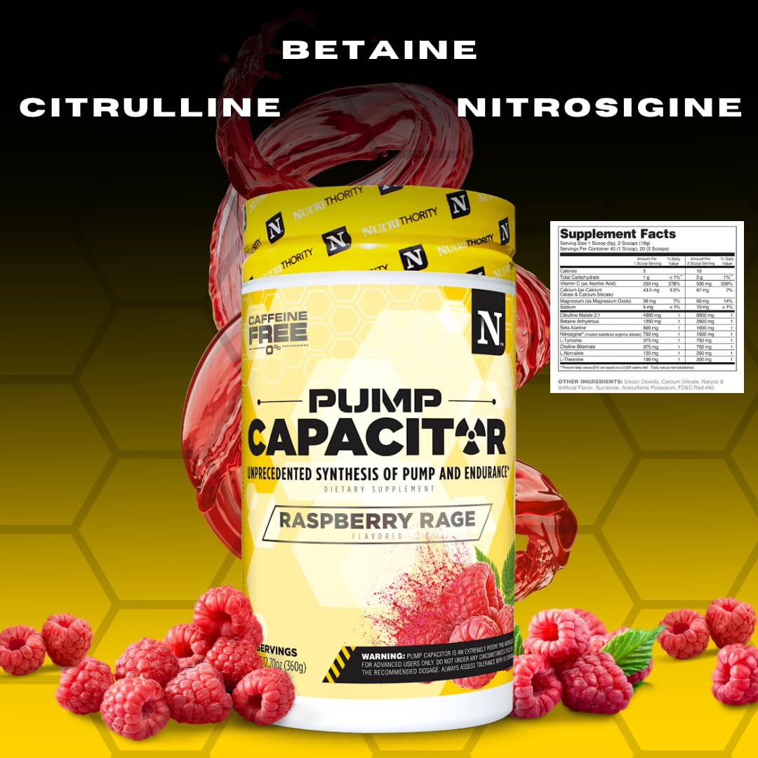 Nutrithority Pump Capacitor Non-Stimulant Sugar-Free Pre Workout for Men & Women NutrithorityAu supplements
