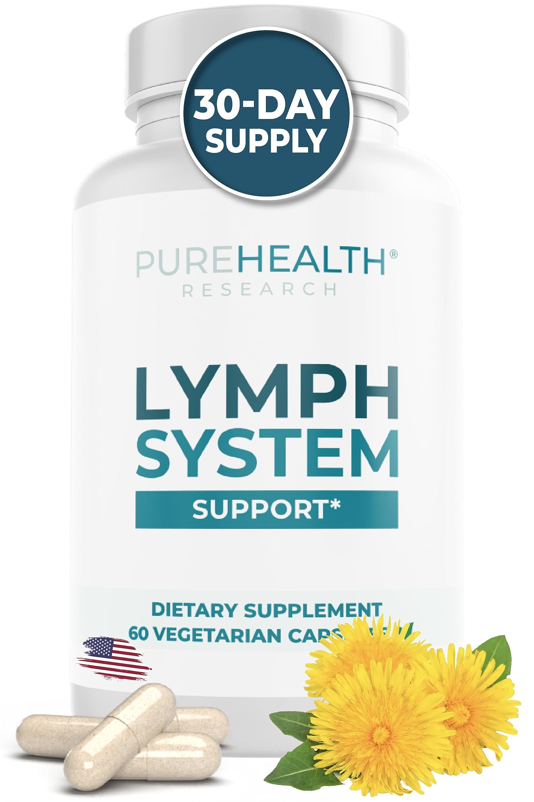 PUREHEALTH RESEARCH Lymph System Support Supplement - Lymphatic Drainage Supplement PUREHEALTH RESEARCHAu supplements