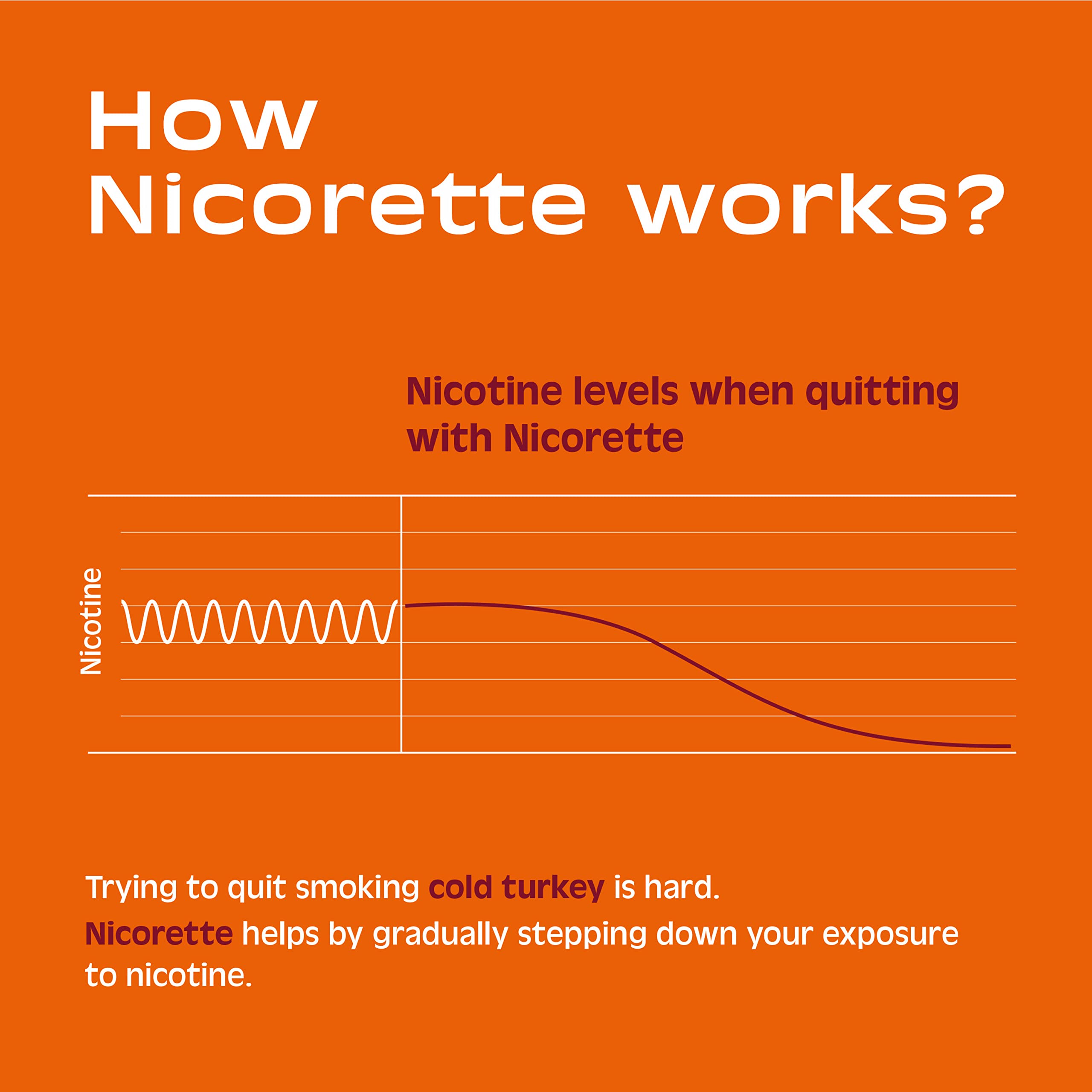Nicorette 2 mg Nicotine Gum to Help Stop Smoking - Fruit Chill Flavored NicoretteUS supplements