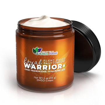 Herbal Mana Frankincense DMSO Body Cream with Magnesium & Hyaluronic Acid | Royal Warrior Herbal ManaAu supplements