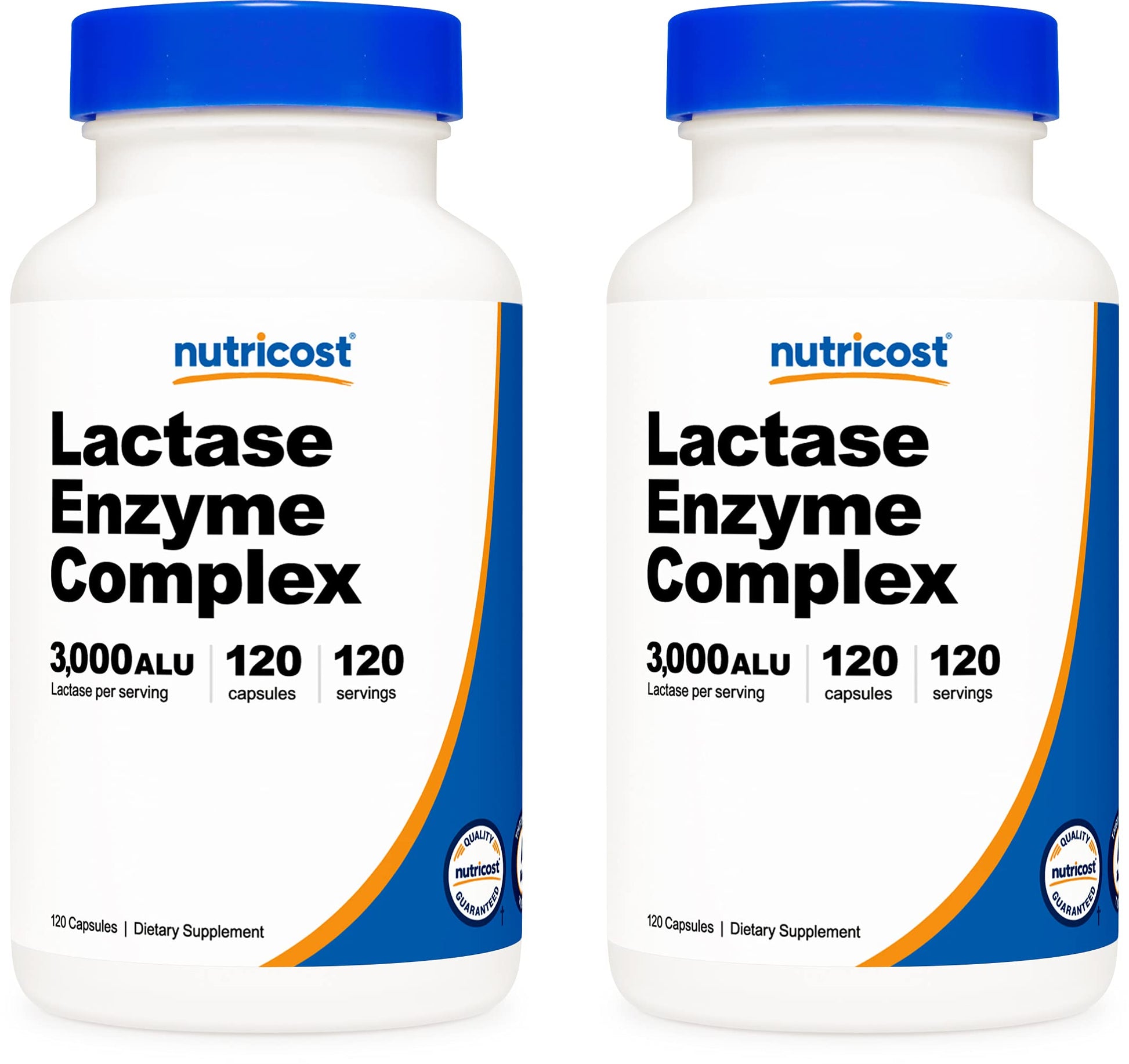 Nutricost Lactase Enzyme Complex 3,000 FCC ALU, 120 Veggie Capsules - Non-GMO NutricostUS supplements