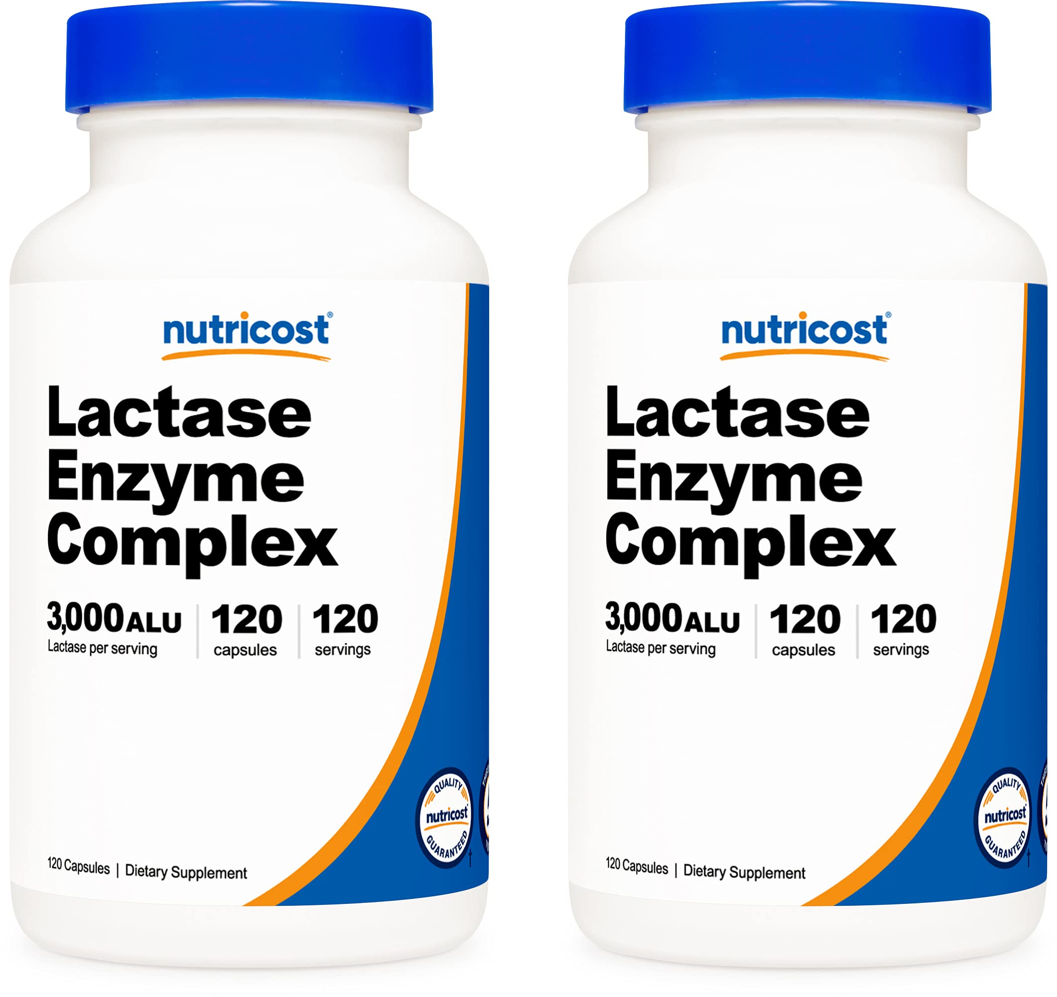 Nutricost Lactase Enzyme Complex 3,000 FCC ALU, 120 Veggie Capsules - Non-GMO NutricostUS supplements