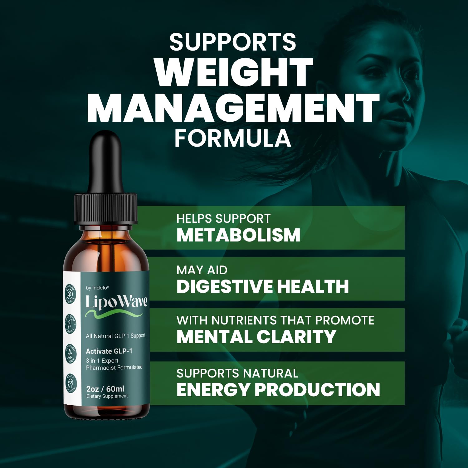 LipoWave Drops – Natural Liquid Dietary Blend for Daily Health Support (1 Month Supply) IndeloAu supplements