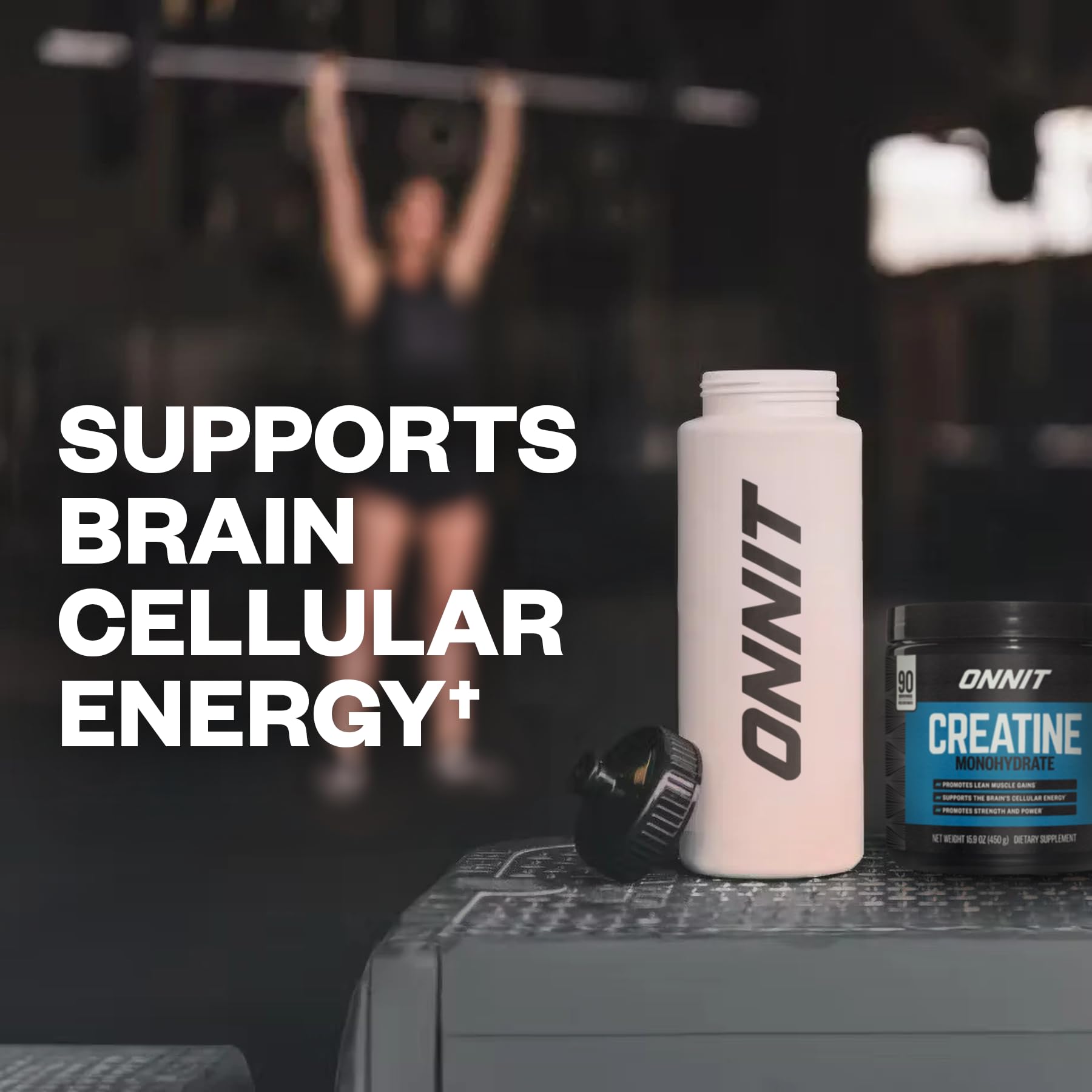 ONNIT Creatine Monohydrate Powder – Unflavored, 90-Serving Value Size – Supports Strength, Lean Muscle, and Brain Energy† – Keto Friendly, No Fillers, 90 Servings, 15.29 oz ONNITAu supplements