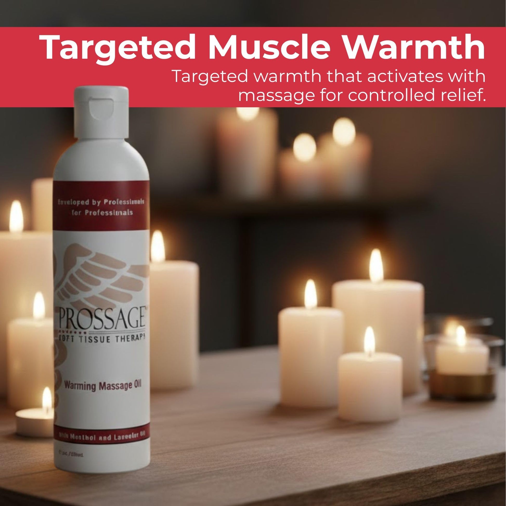 Prossage Heat Warming Relief Massage Oil for Therapuetic Massages, Deep Tissue Massages, and Aromatherapy, Topical Reliever, 8 Ounce Bottle THERABANDAu supplements