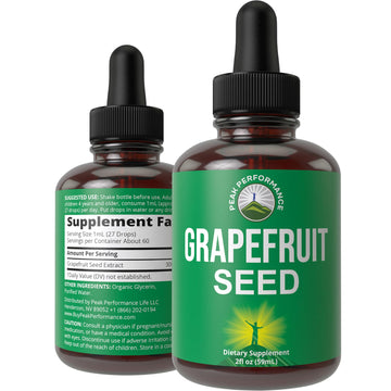 Grapefruit Seed Extract Liquid Drops Supplement. Vegan GSE Grapefruit Seed Extract for Women and Men. Zero Sugar, Non Bitter. for Immune, Digestive Support. Gluten Free Oil. Take Orally Peak PerformanceAu supplements