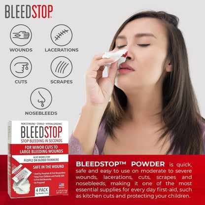 BleedStop™ First Aid Powder for Blood Clotting, Trauma Kit, Blood Thinner BleedStopUS supplements