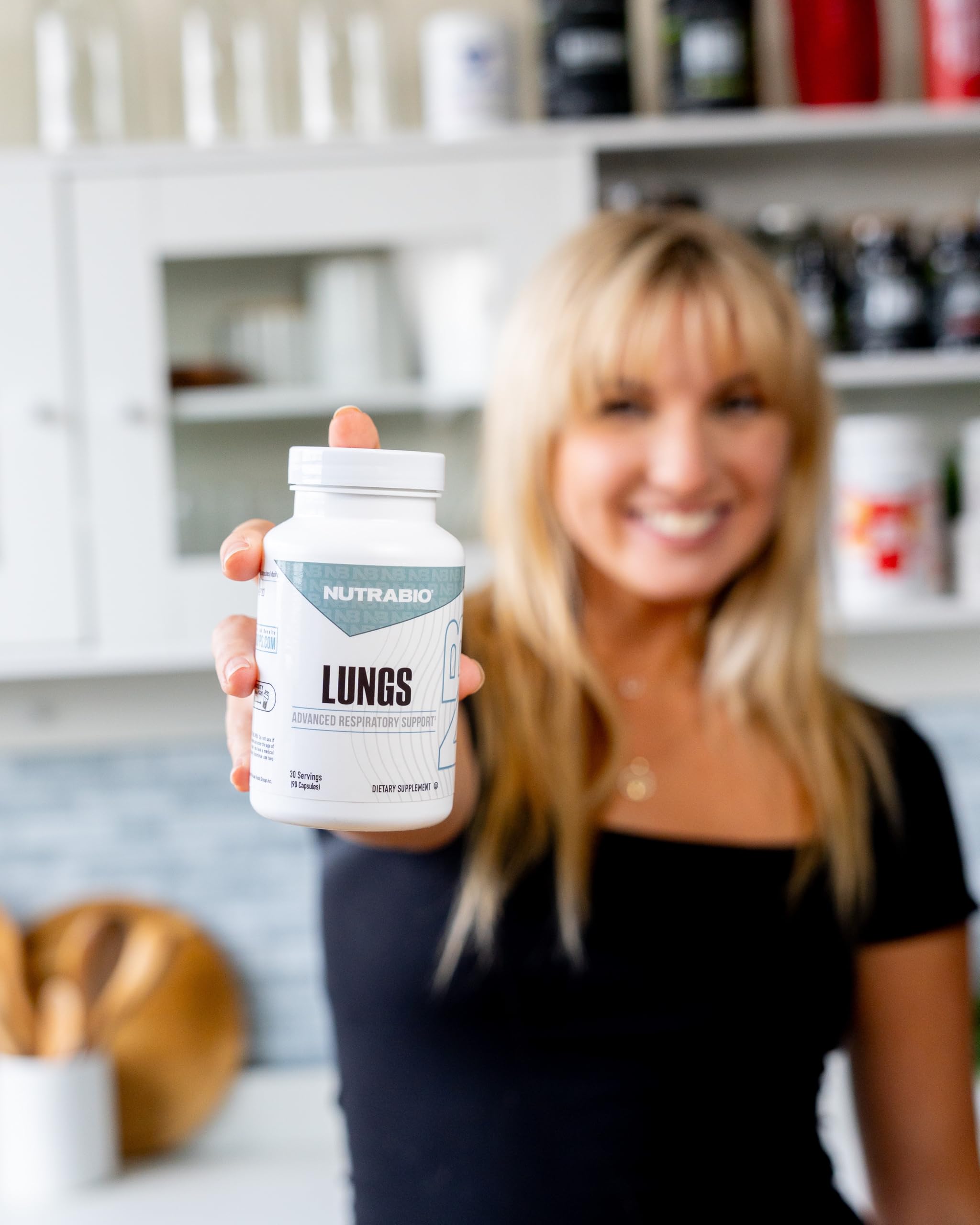 NutraBio Lungs Supplement - Blend of Immuno-LP20 and Natural Extracts to Help Support Respiratory & Immune Health - 90 Capsules NutraBioAu supplements