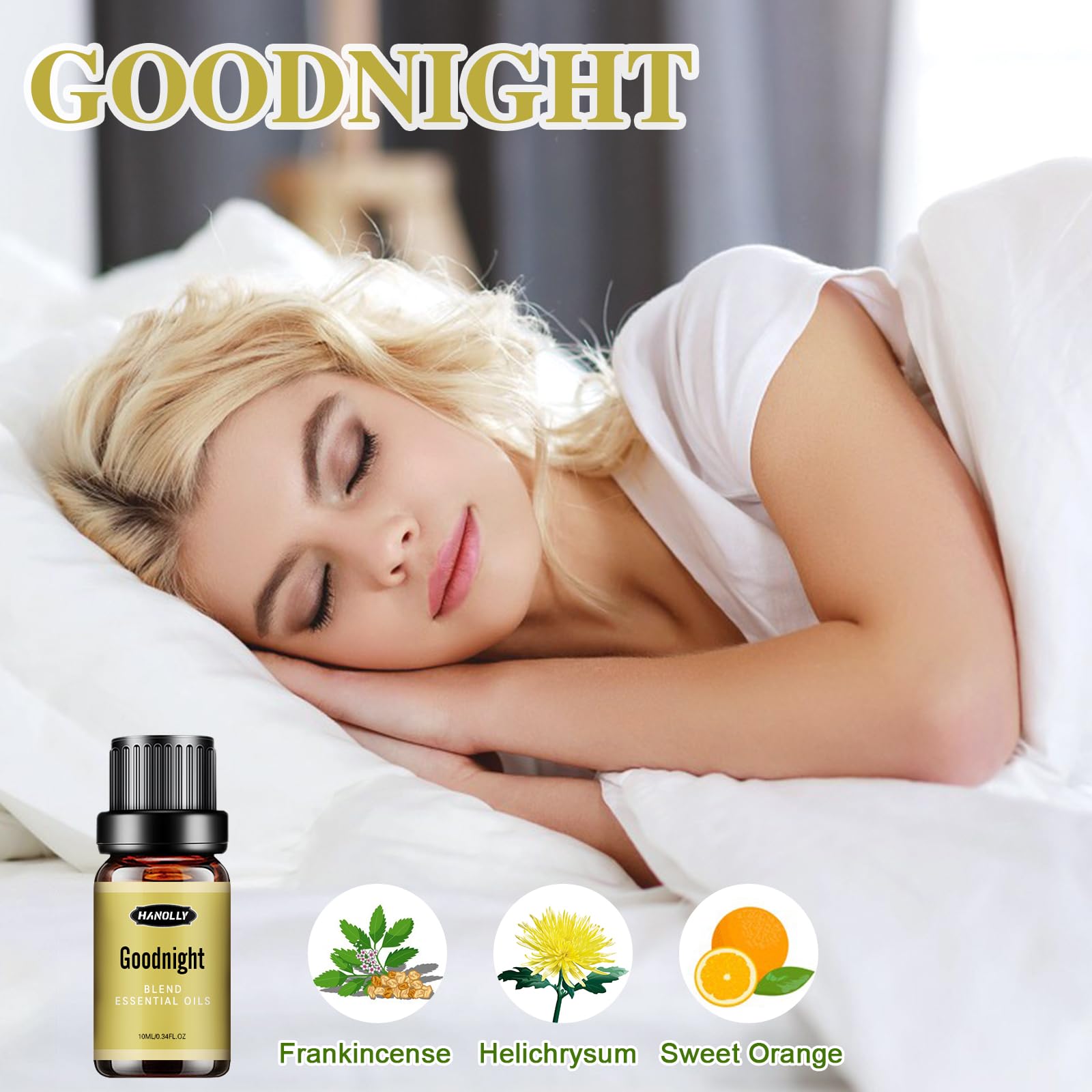 Essential Oils Blend Set, Fragrance Oil Aromatherapy Essential Oils Kit for Diffuser (6x10ML) HanollyAu supplements