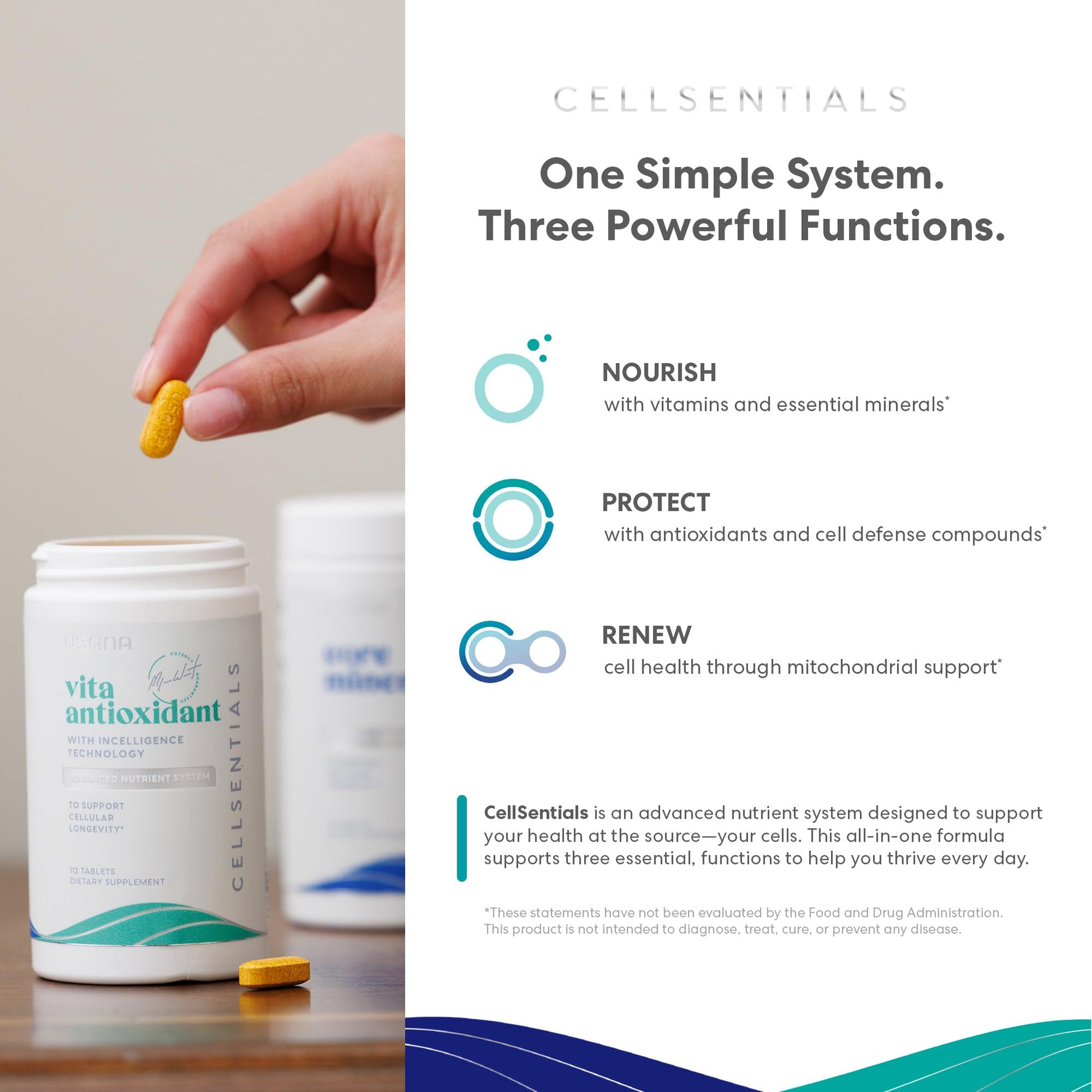 USANA CellSentials - Core Minerals and Vita Antioxidant with InCelligence Technology to Support Total Body Health* - 112 Tablets Per Bottle - 28 Day Supply USANAAu supplements