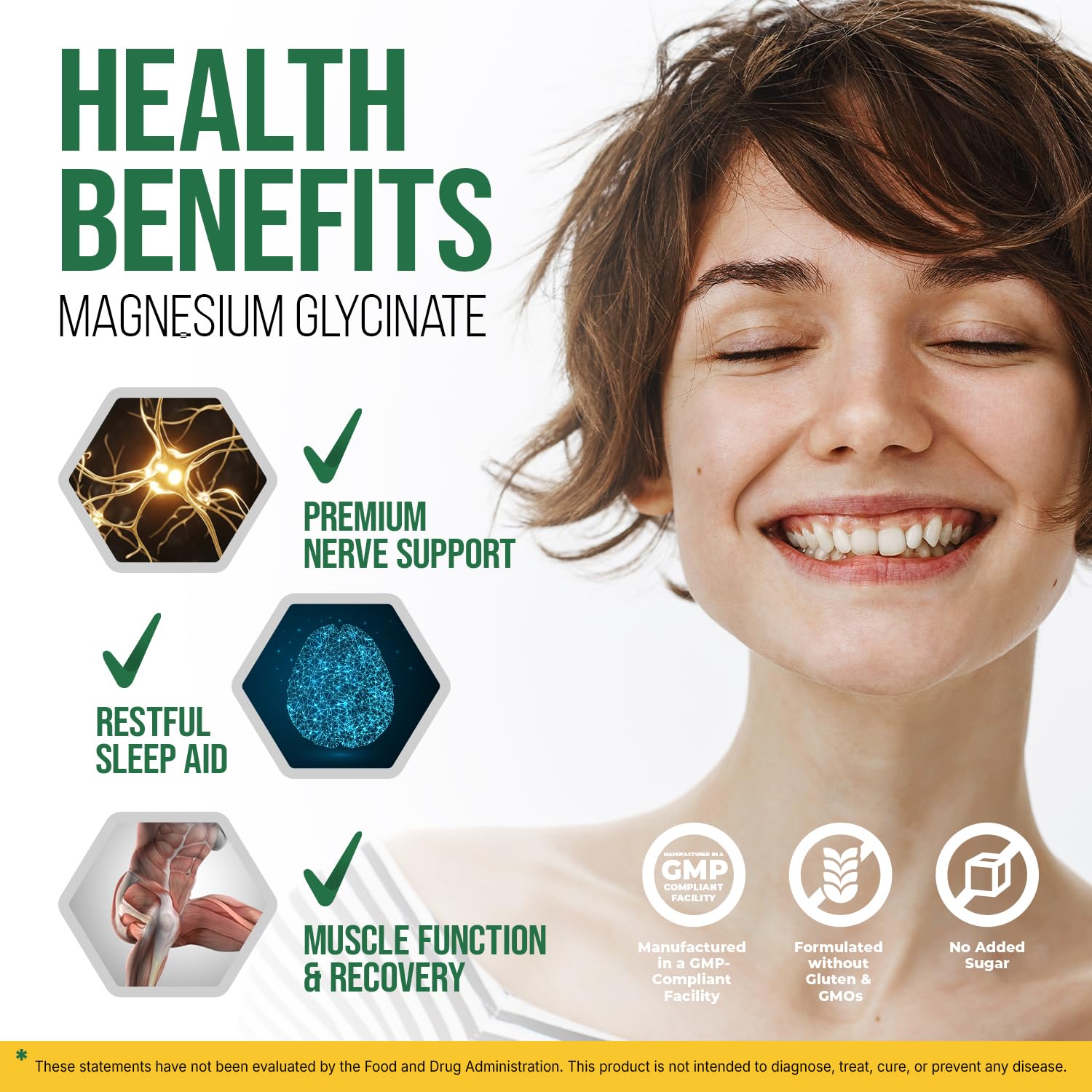 Magnesium Glycinate 500mg Liquid Drops – Sugar-Free Magnesium Supplement, Vegan Formula, 60 mL Flavor Pineapple Vita GuardAu supplements