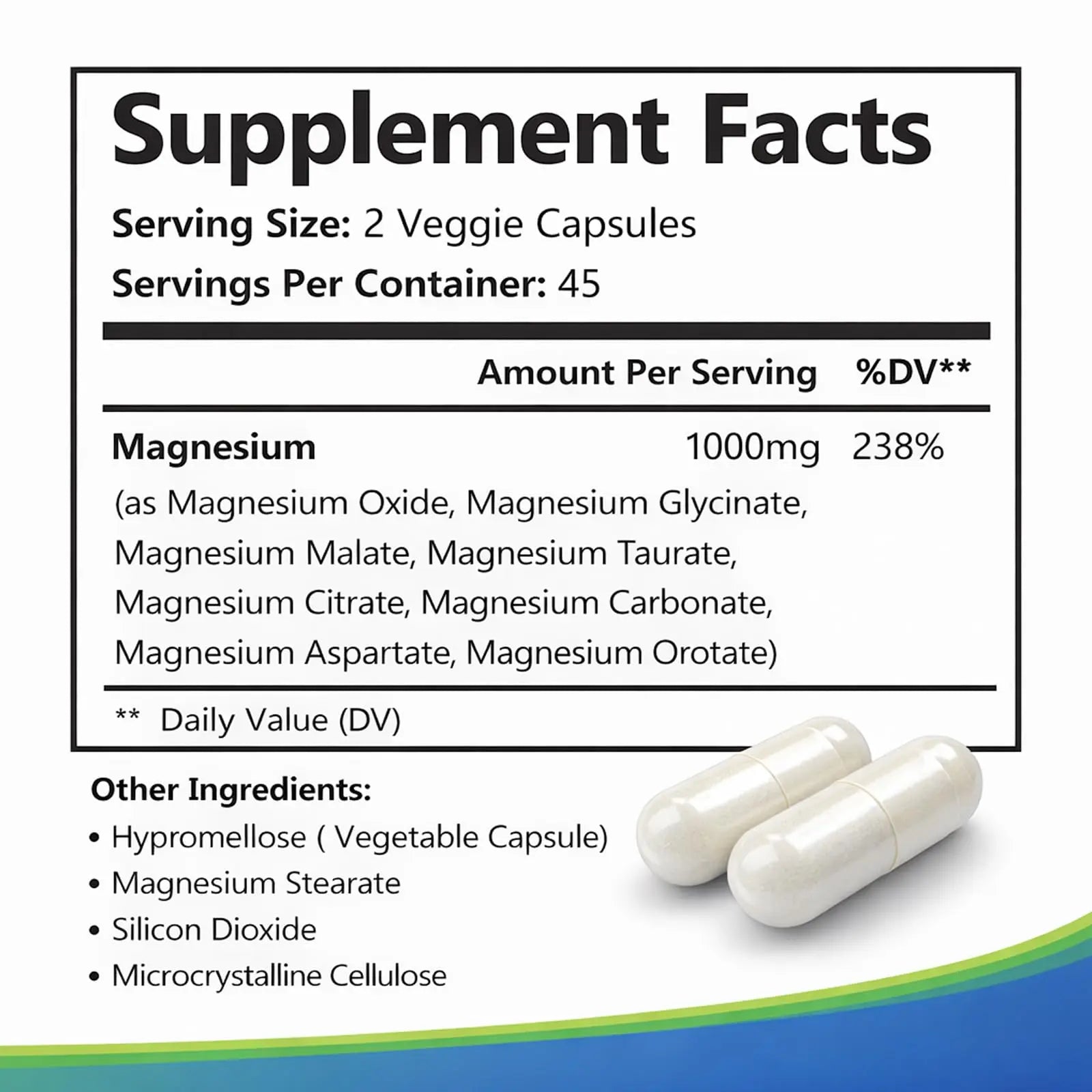 Top Nurex Magnesium Complex 1000 mg, 8-Source Magnesium Blend with Glycinate, Citrate, Malate & Taurate, Vegan Formula, Non-GMO, 90 Capsules Top Nurexnz supplements