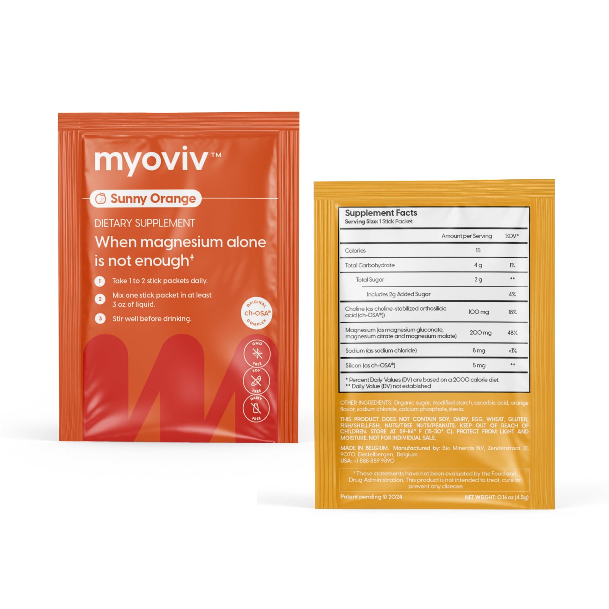 MYOVIV - Powerful Muscle Cramp Relief - 14 Packets (Trial Size), Sunny Orange Flavor - Muscle Cramp Support - Pregnancy & Lactation Safe MYOVIVAu supplements