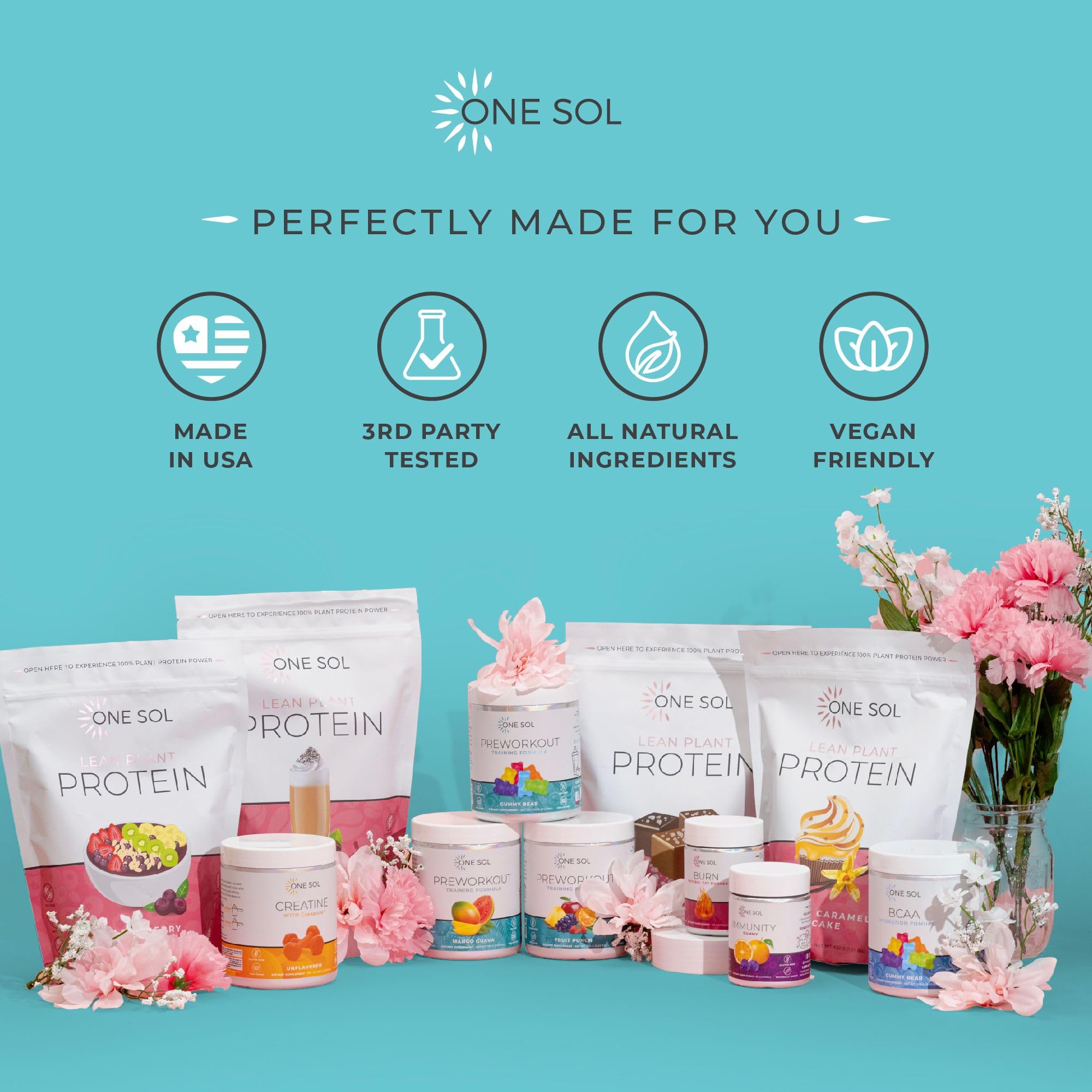 One Sol Pre-Workout for Women, Enhanced Pump & Focus, No Jitters Or Crash, Natural One SolAu supplements