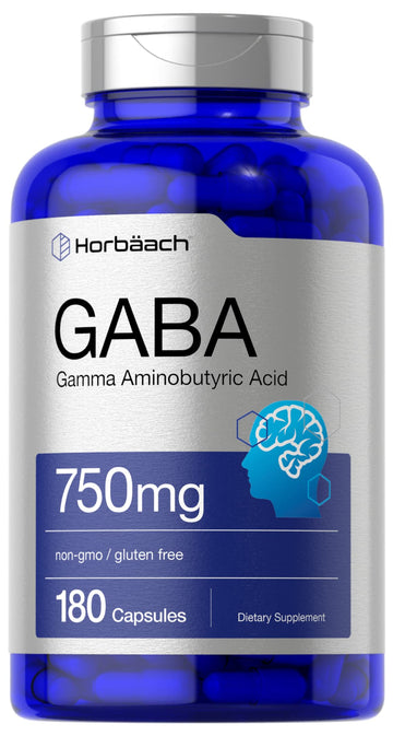 GABA 750mg | 180 Capsules | Gamma Aminobutyric Acid Supplement HorbäachAu supplements