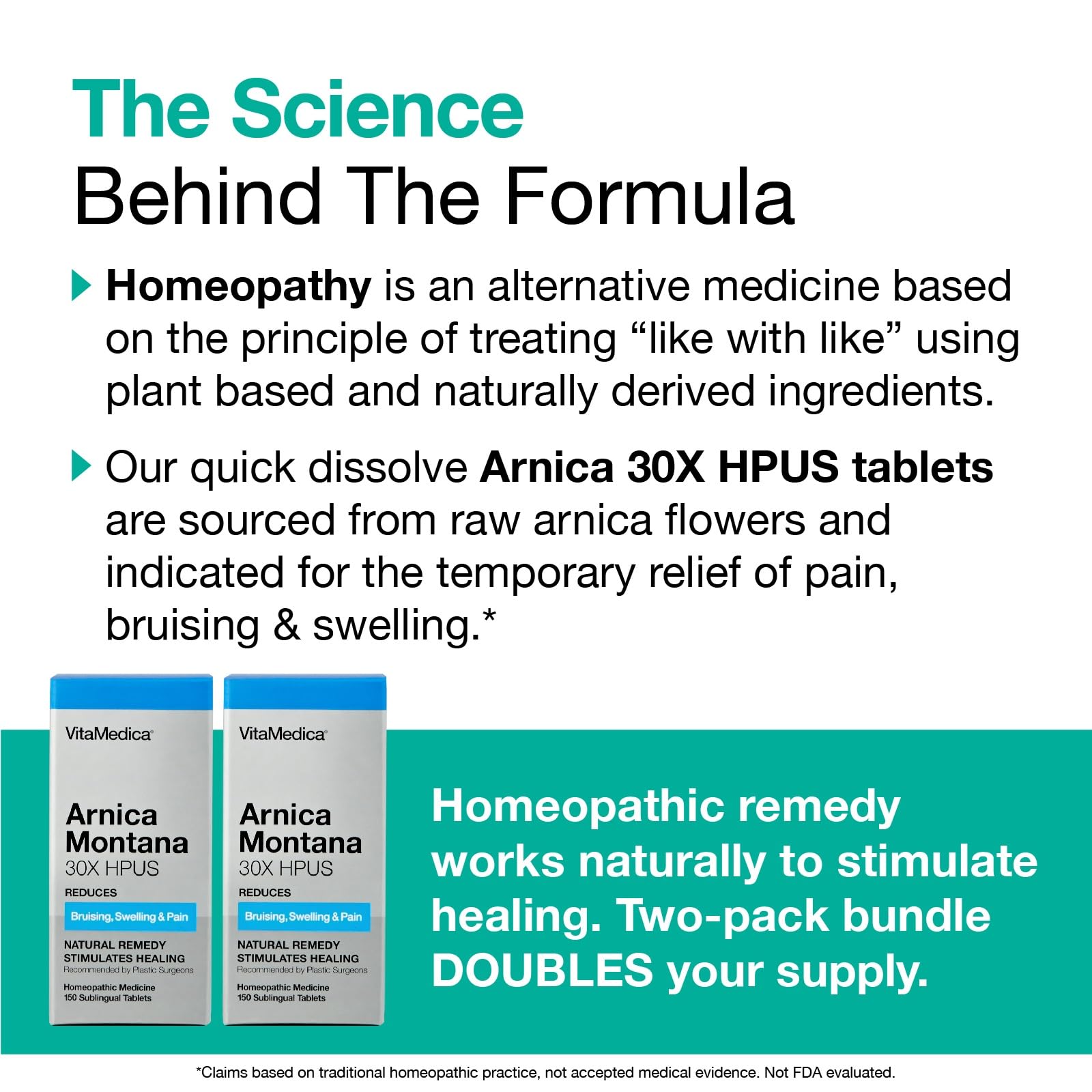 VitaMedica Arnica Montana 30X Homeopathic Tablets for Bruising Pain and Swelling | Plant Based Formula VitaMedicaAu supplements