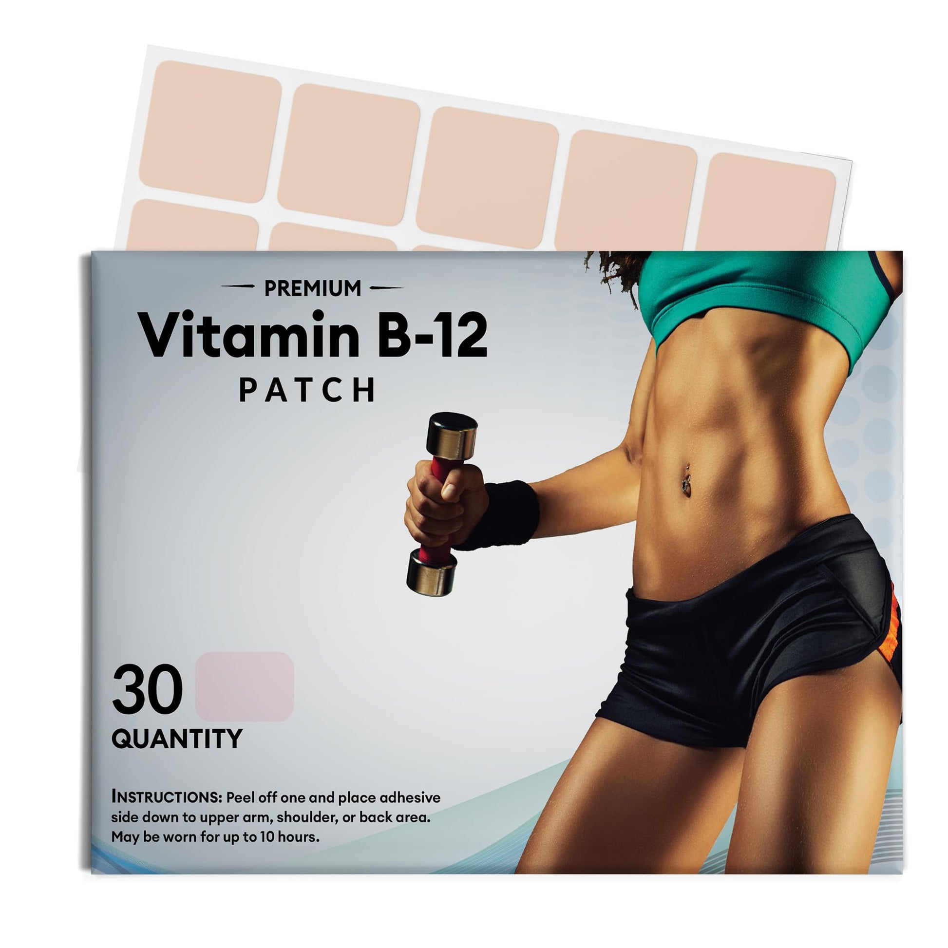 VitaPatch Vitamin B12 Patch for Energy Plus – 30 Count Vitamin B12 Patches – B12 Vitamins VitaPatchAu supplements