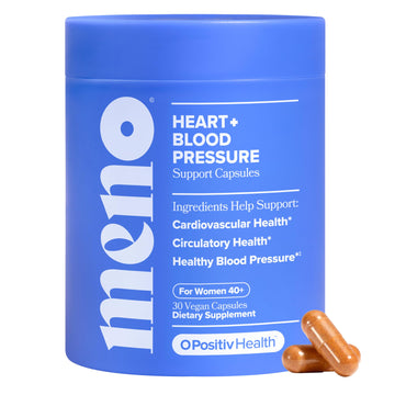 O Positiv MENO Heart + Blood Pressure Support Capsules – Daily Support for Healthy Circulation, Stress Management & Blood Pressure – with CoQ10, Beets, Pine Bark & Saffron – 30 Servings O PositivAu supplements