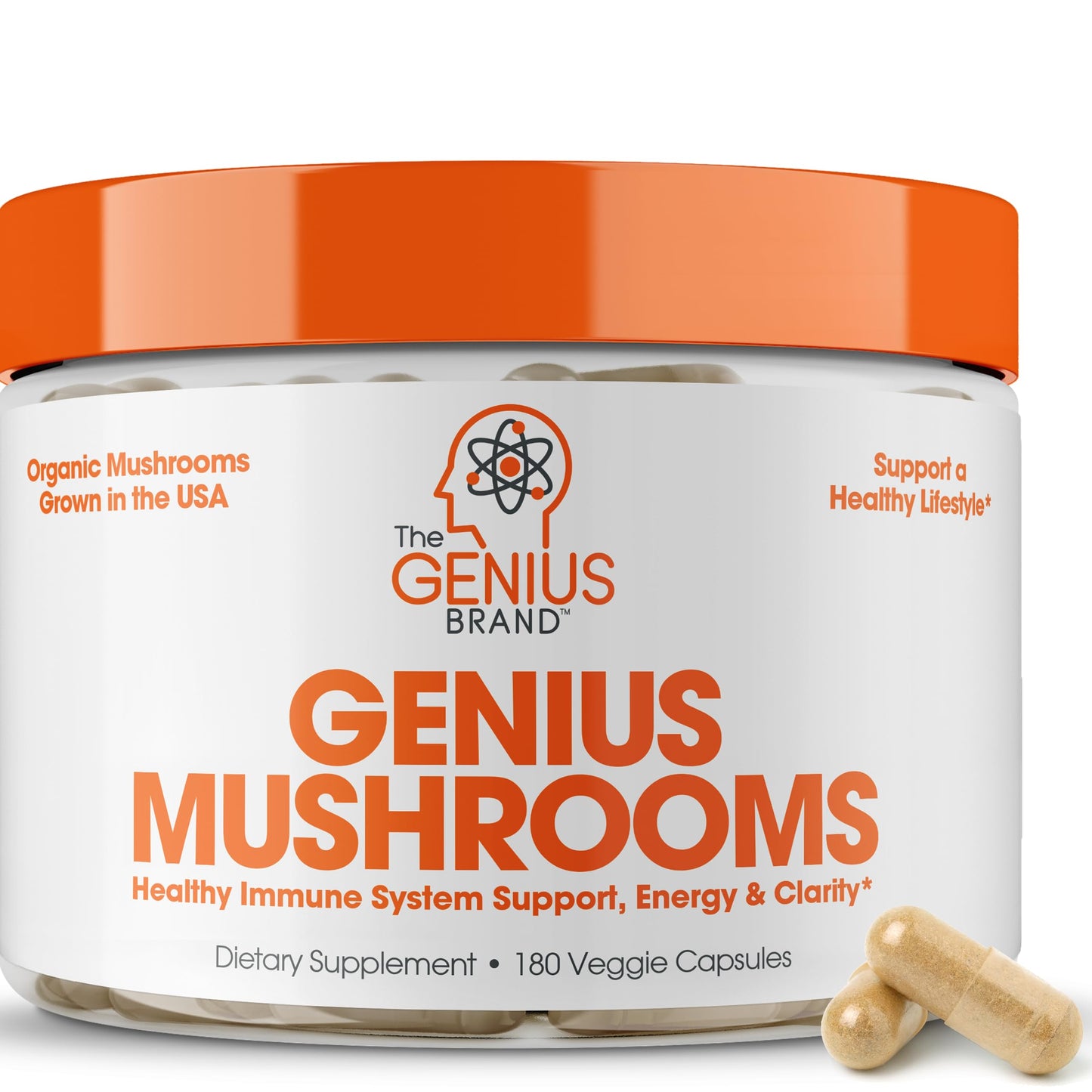The Genius Brand - Lions Mane, Cordyceps and Reishi- Genius Mushroom The Genius BrandUS supplements