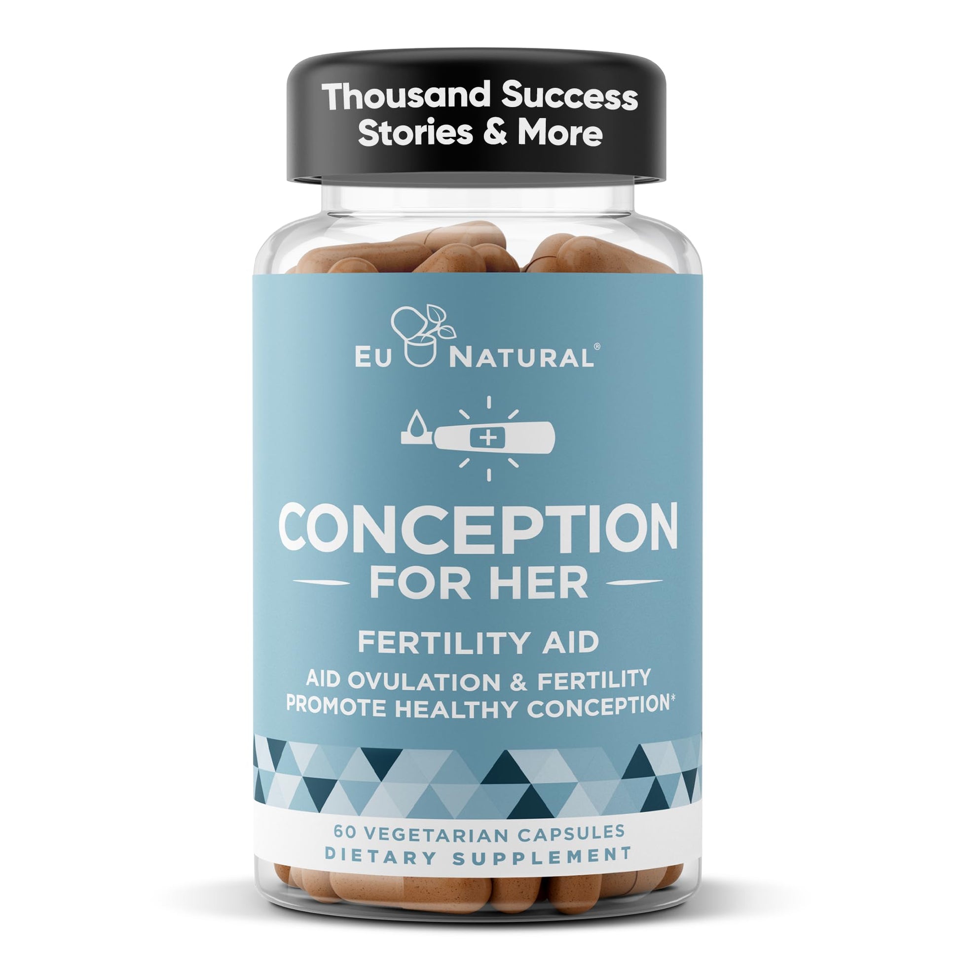 Eu Natural Conception for Her Fertility Supplements for Women - Ovulation, Hormonal Balance & Regular Cycle Support - Myo-Inositol, Folate, Folic Acid & Vitex - 60 Vegetarian Capsules Eu NaturalAu supplements